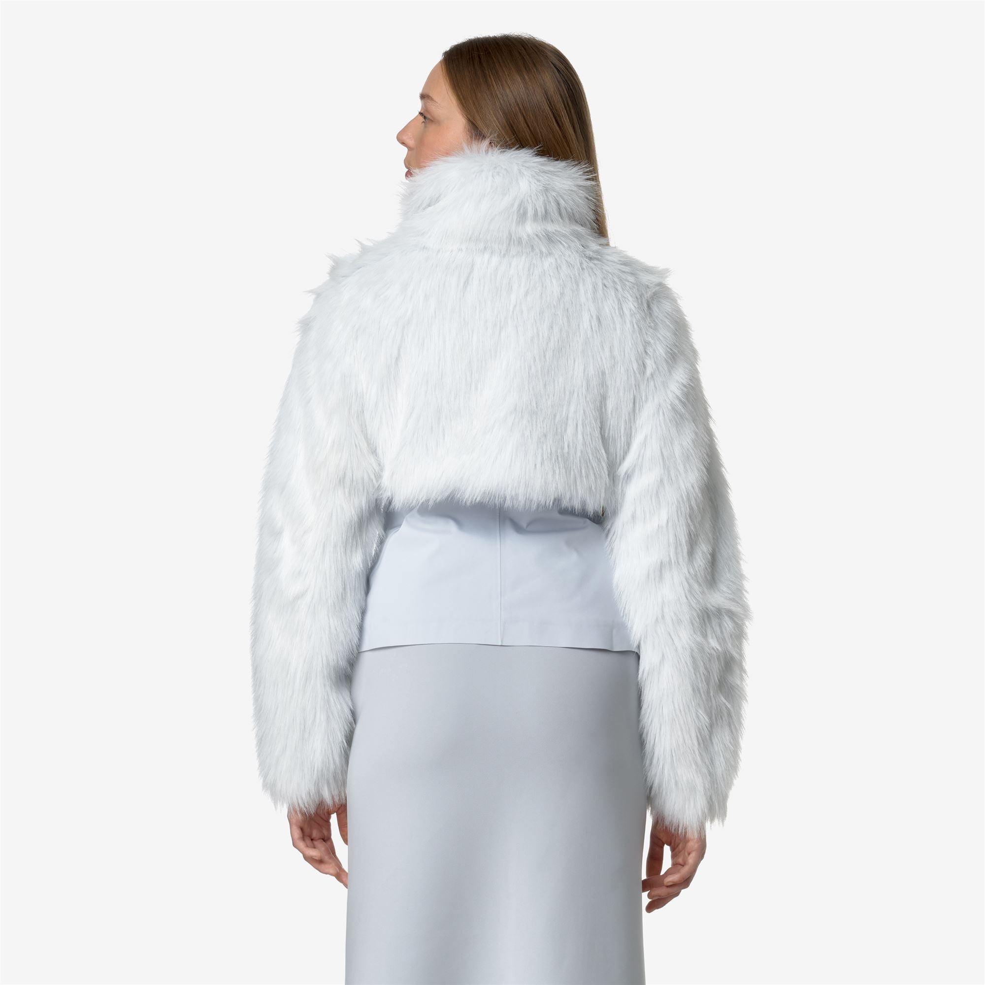 k-way-mel-eco-fur-bonded-veste-courte-femme-grey-lilla-black-ash image 3