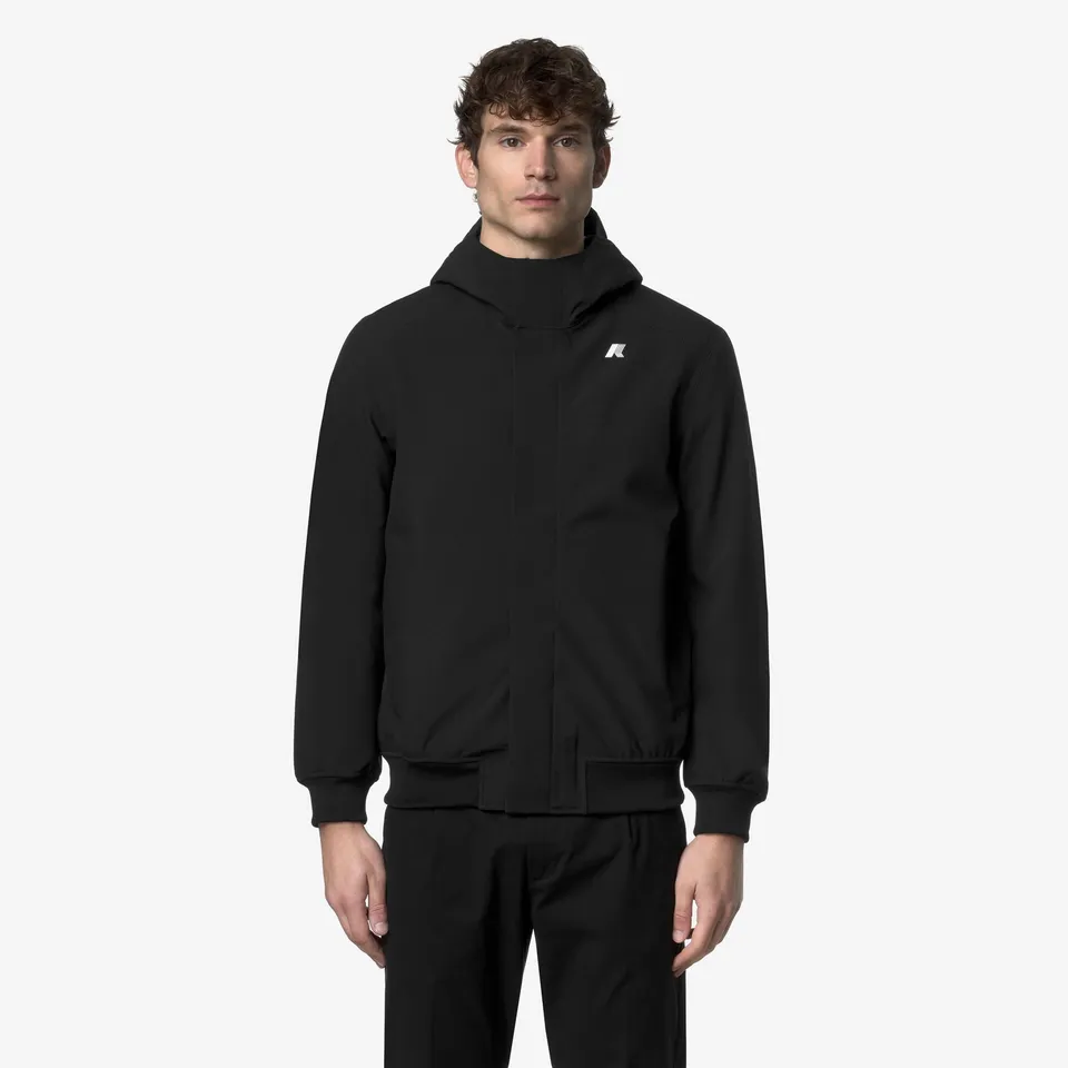 k-way-joachim-bonded-veste-courte-homme-black-pure-blue-depth image 1