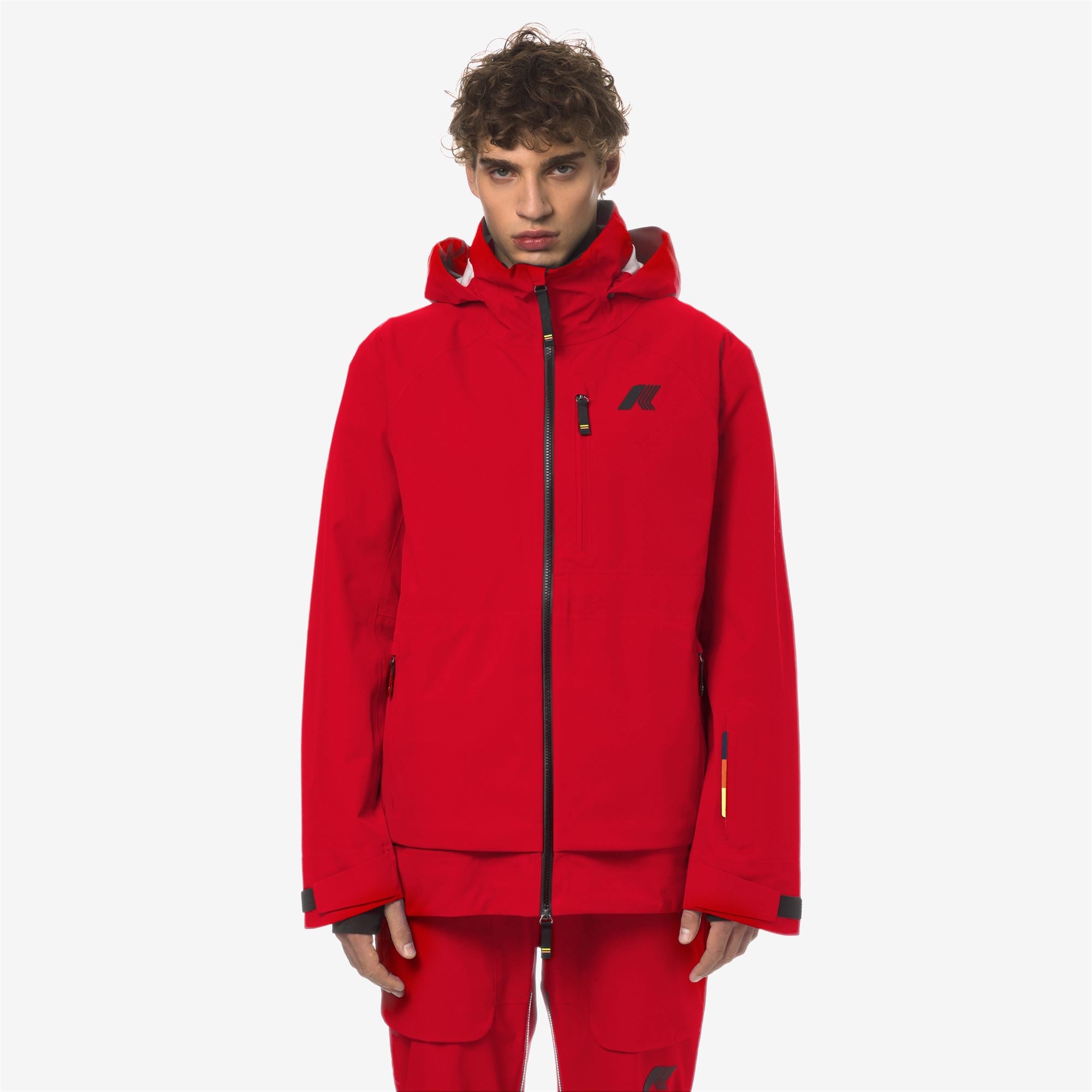 k-way-bozel-3-layers-shell-jacket-veste-mi-longue-homme-red image 1