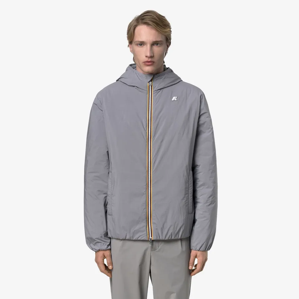 k-way-jack-plain-warm-veste-courte-homme-grey-frost image 1