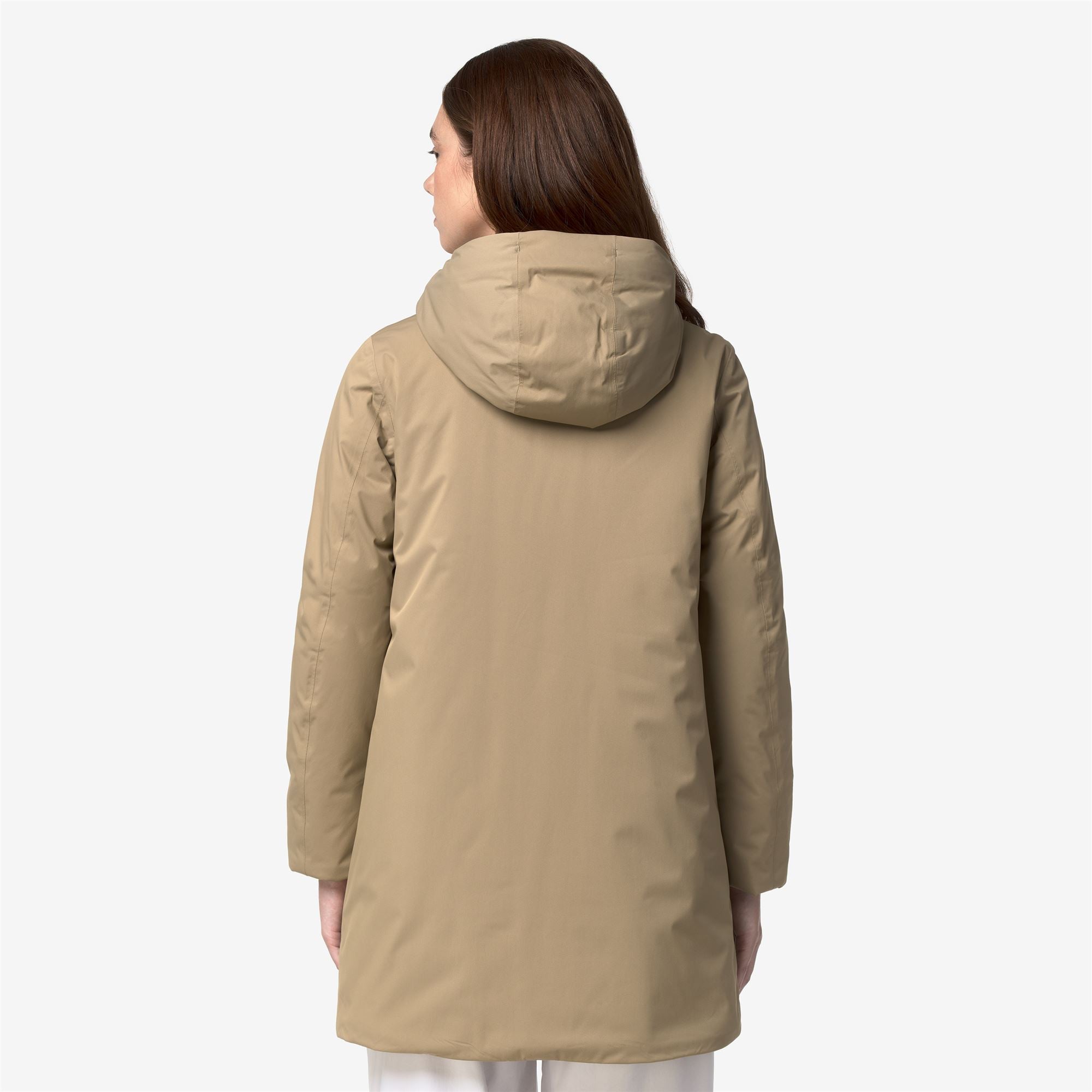 k-way-sophie-twill-soft-beaver-veste-3-4-femme-beige-khaki-grey-warm image 3