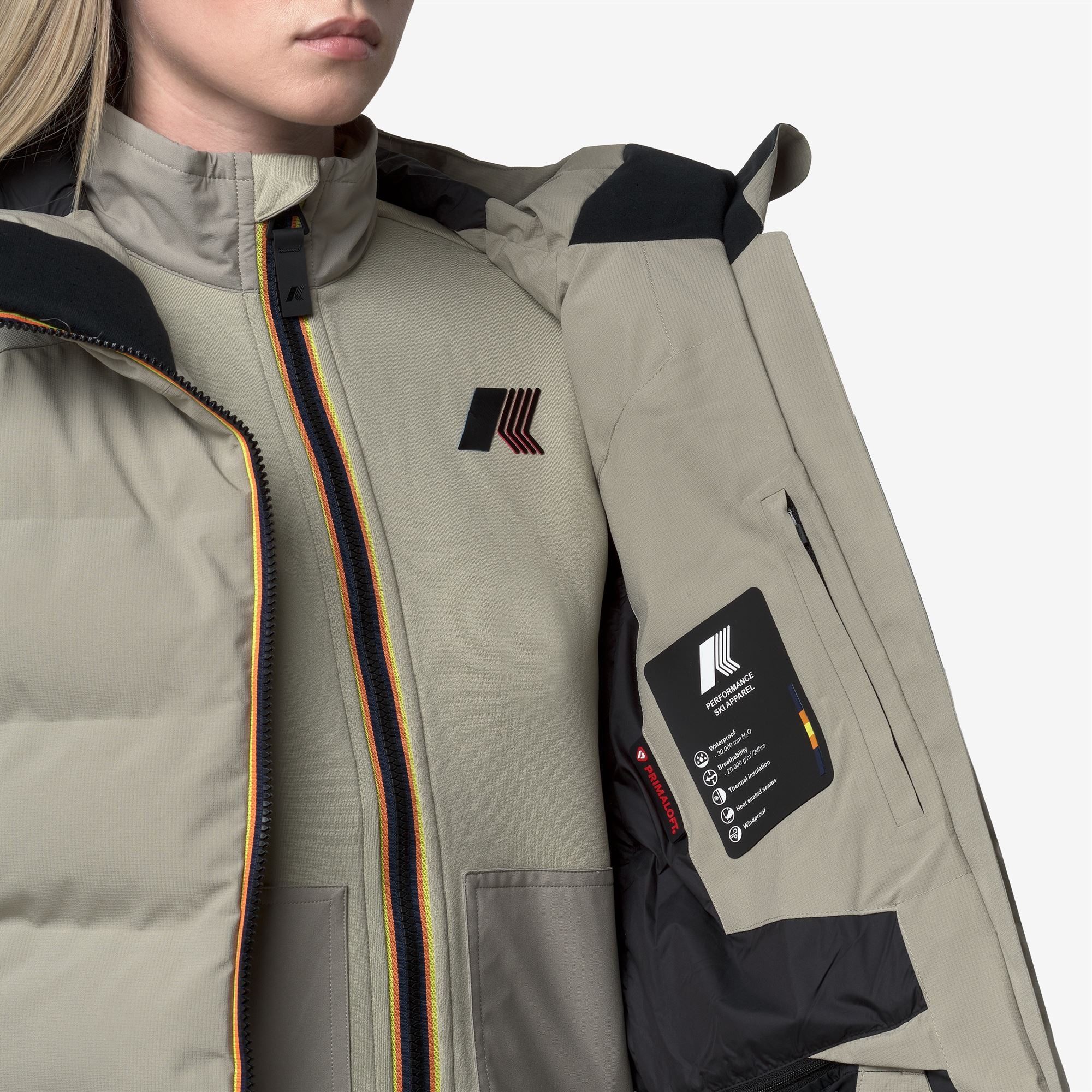 k-way-latueda-hquilted-veste-de-ski-mi-longue-femme-green-oak image 4