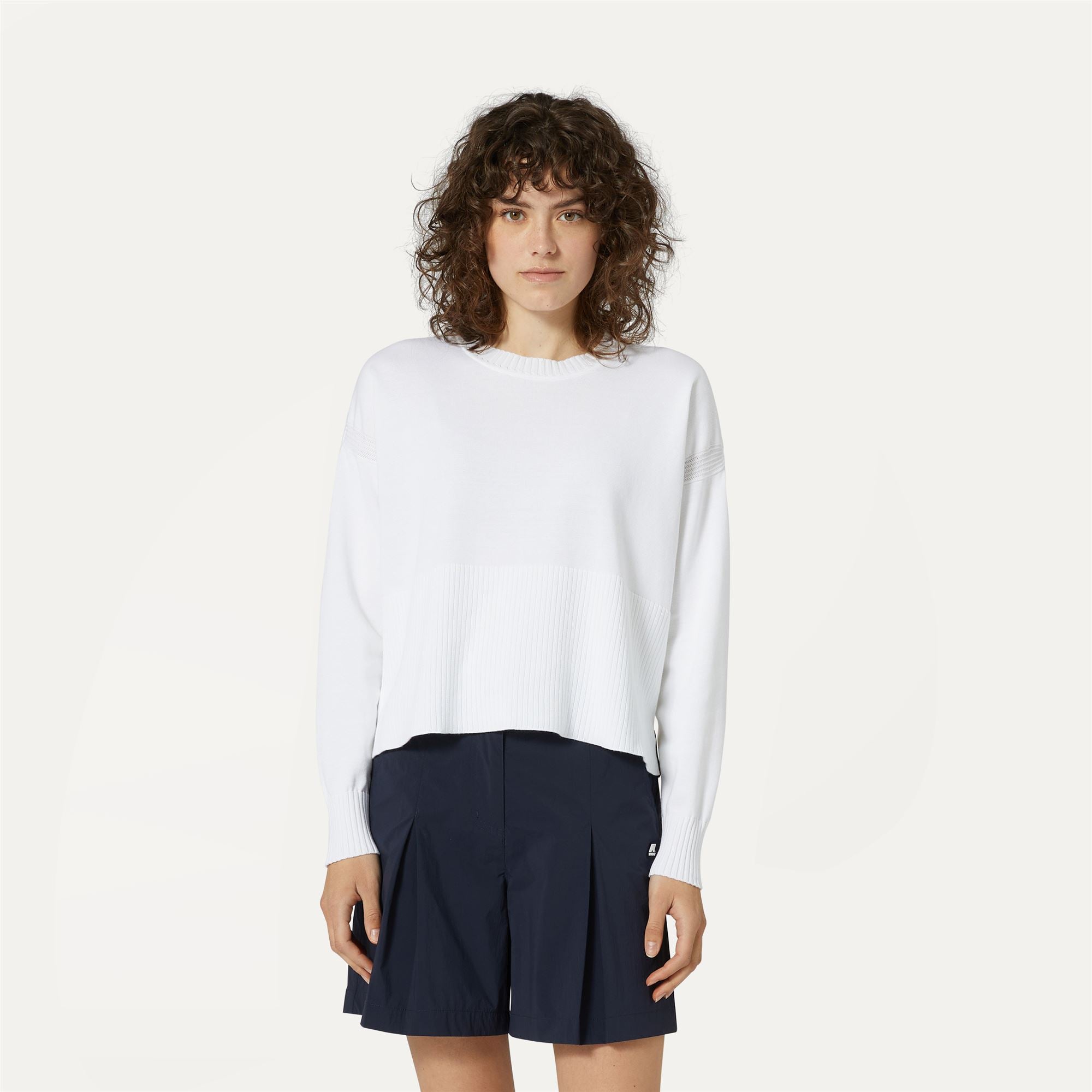 k-way-maryne-pull-over-maille-femme-white image 1