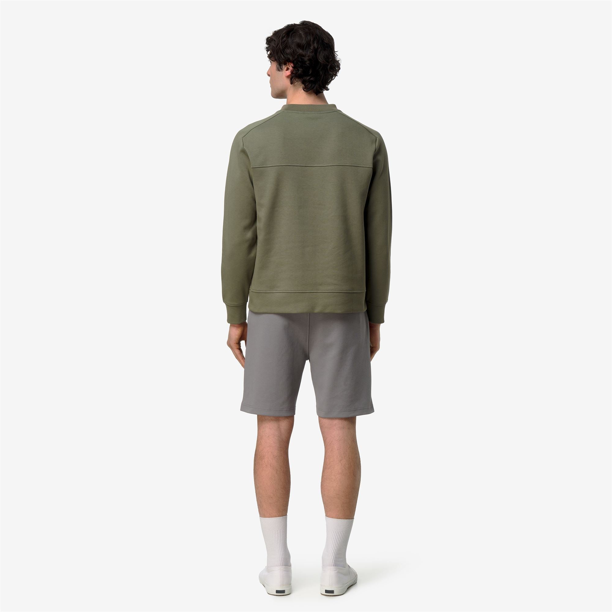 k-way-medine-interlock-pull-polaire-homme-green-lichen image 3