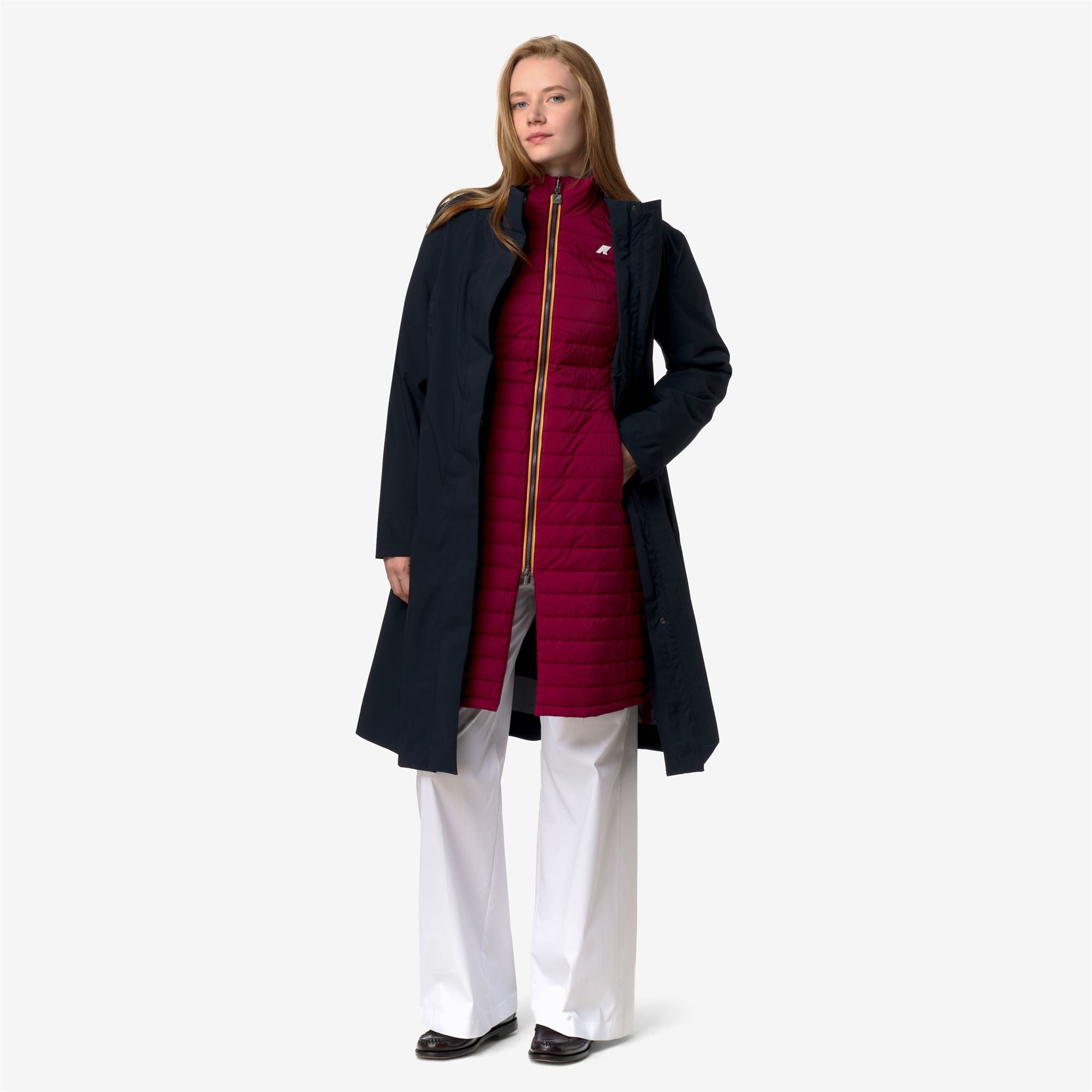 k-way-miranda-3in1-veste-longue-femme-blue-depth-red-dk image 4