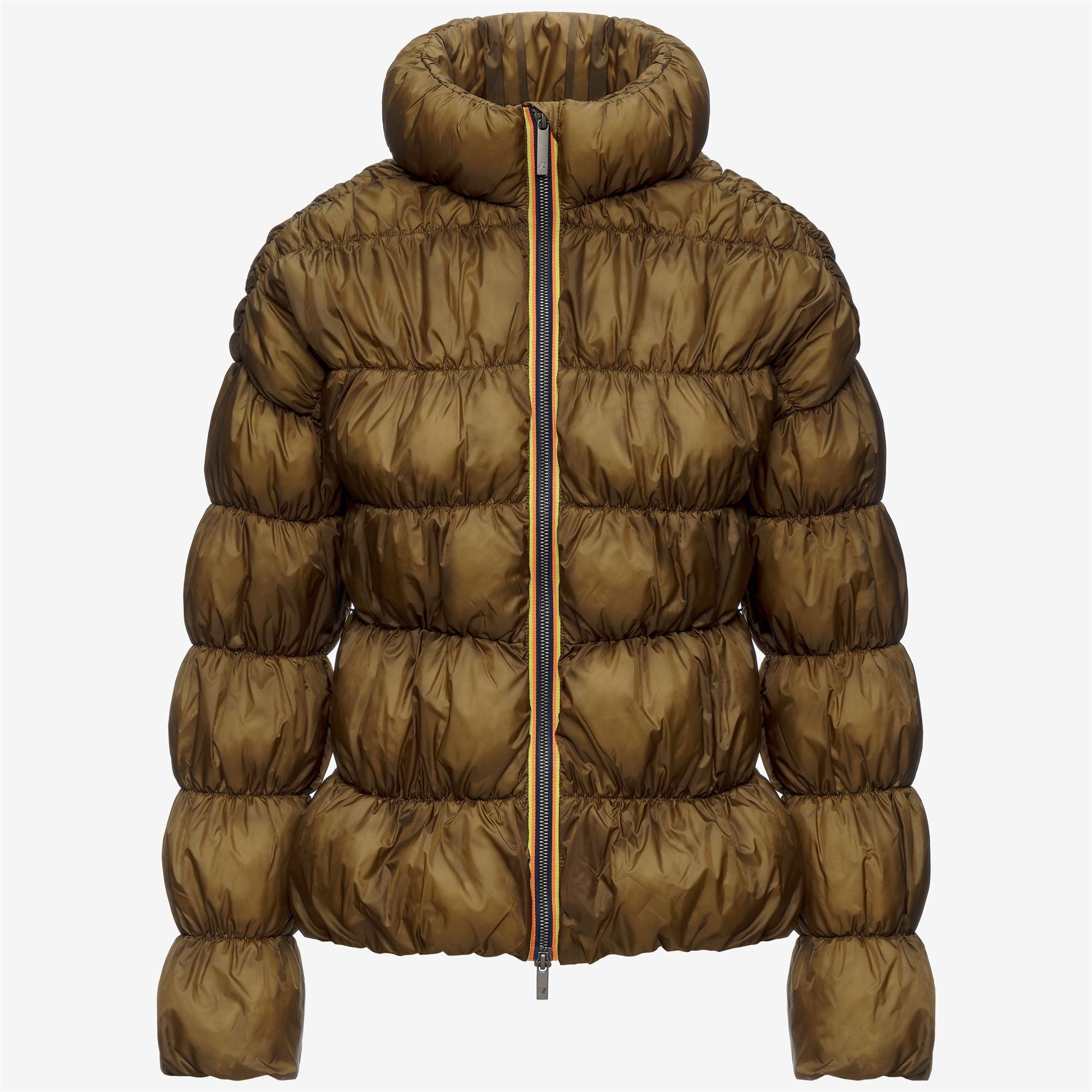 k-way-frayn-maxi-ruffles-veste-courte-femme-brown image 5