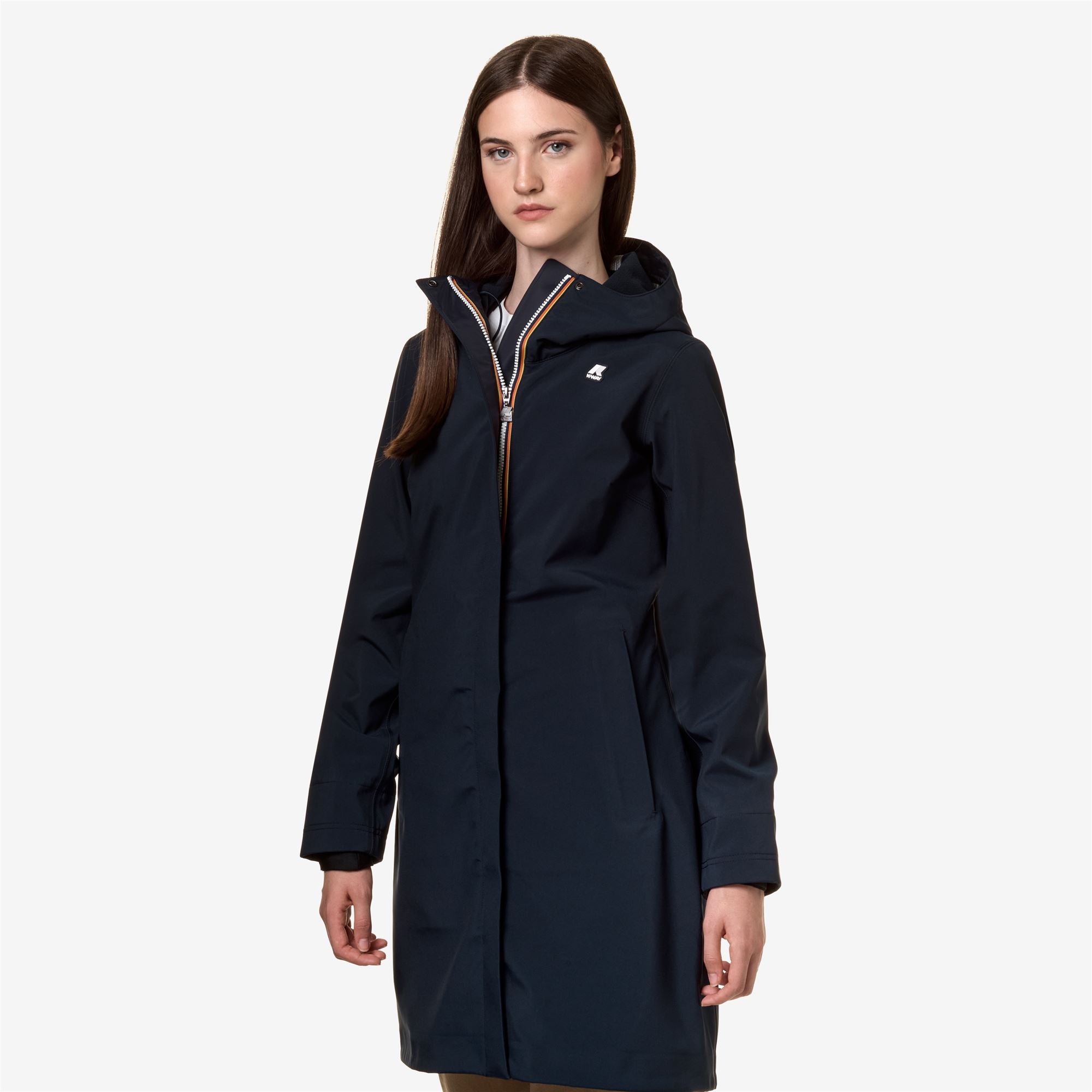 k-way-stephy-bonded-veste-3-4-femme-blue-depth-2 image 2