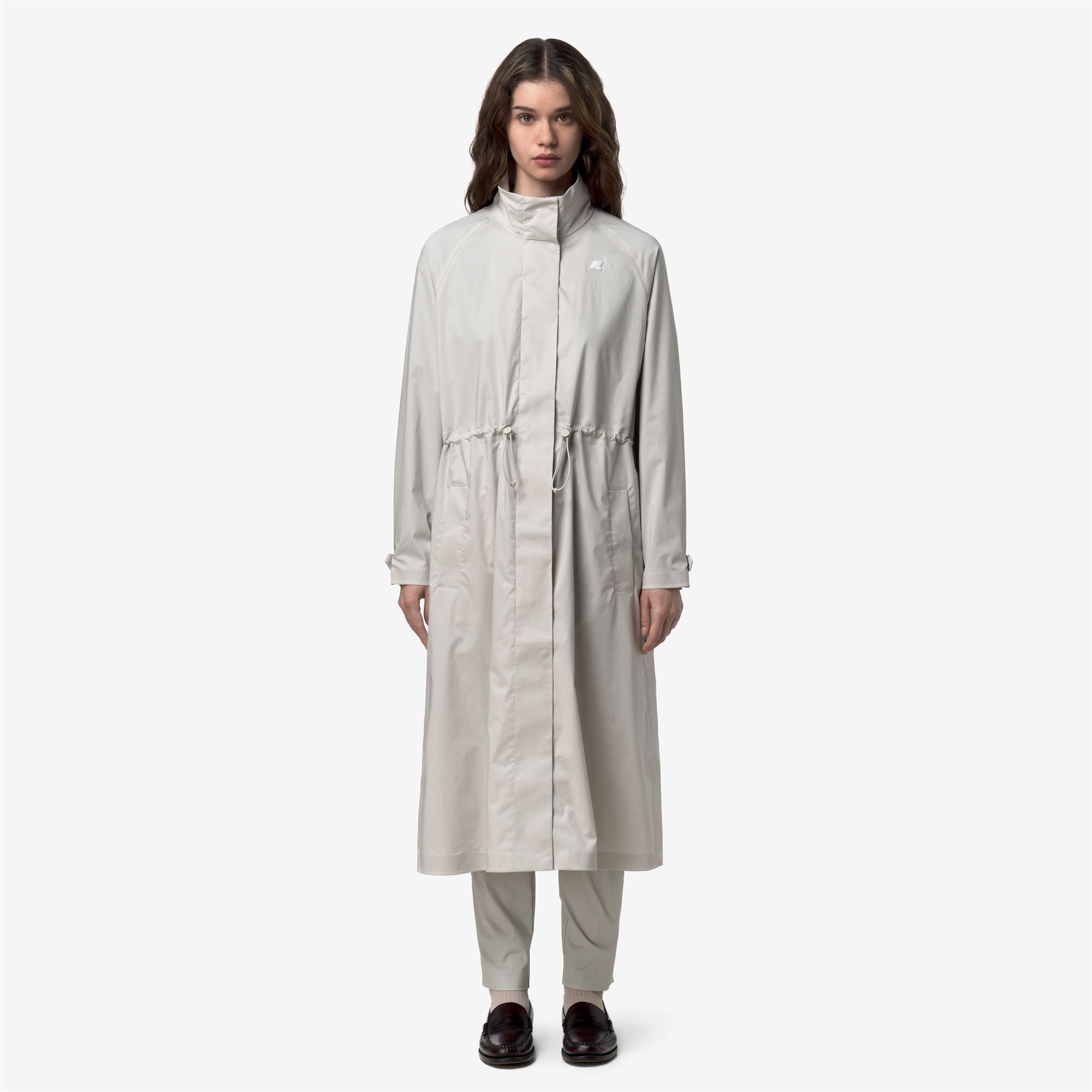 k-way-barbrein-cotton-3layers-manteau-long-femme-beige-lt image 1