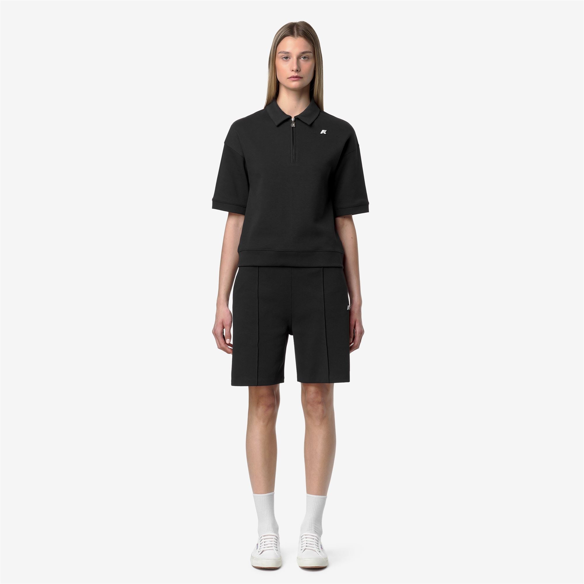 k-way-lozany-interlock-polo-femme-black-pure image 1