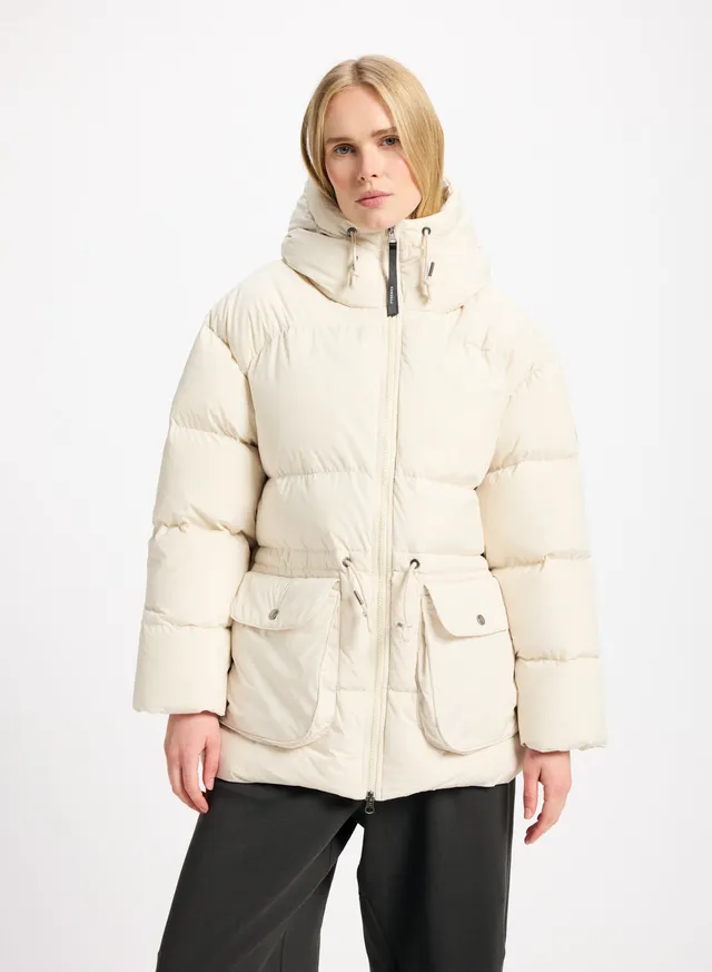 pyrenex-aule-doudoune-hiver-femme-capuche-ivoire image 1