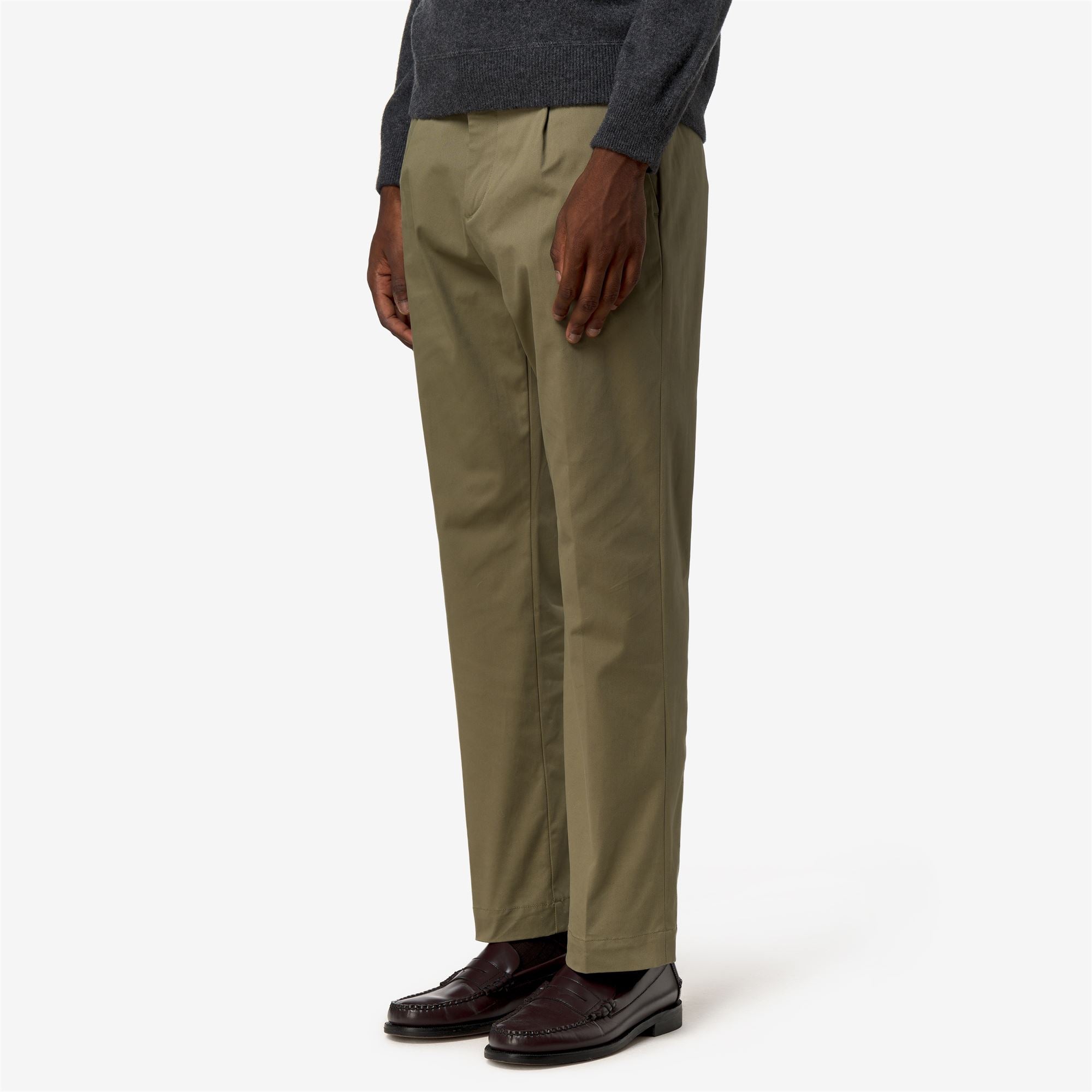 k-way-ralph-twill-tech-peach-chino-homme-green-army image 2