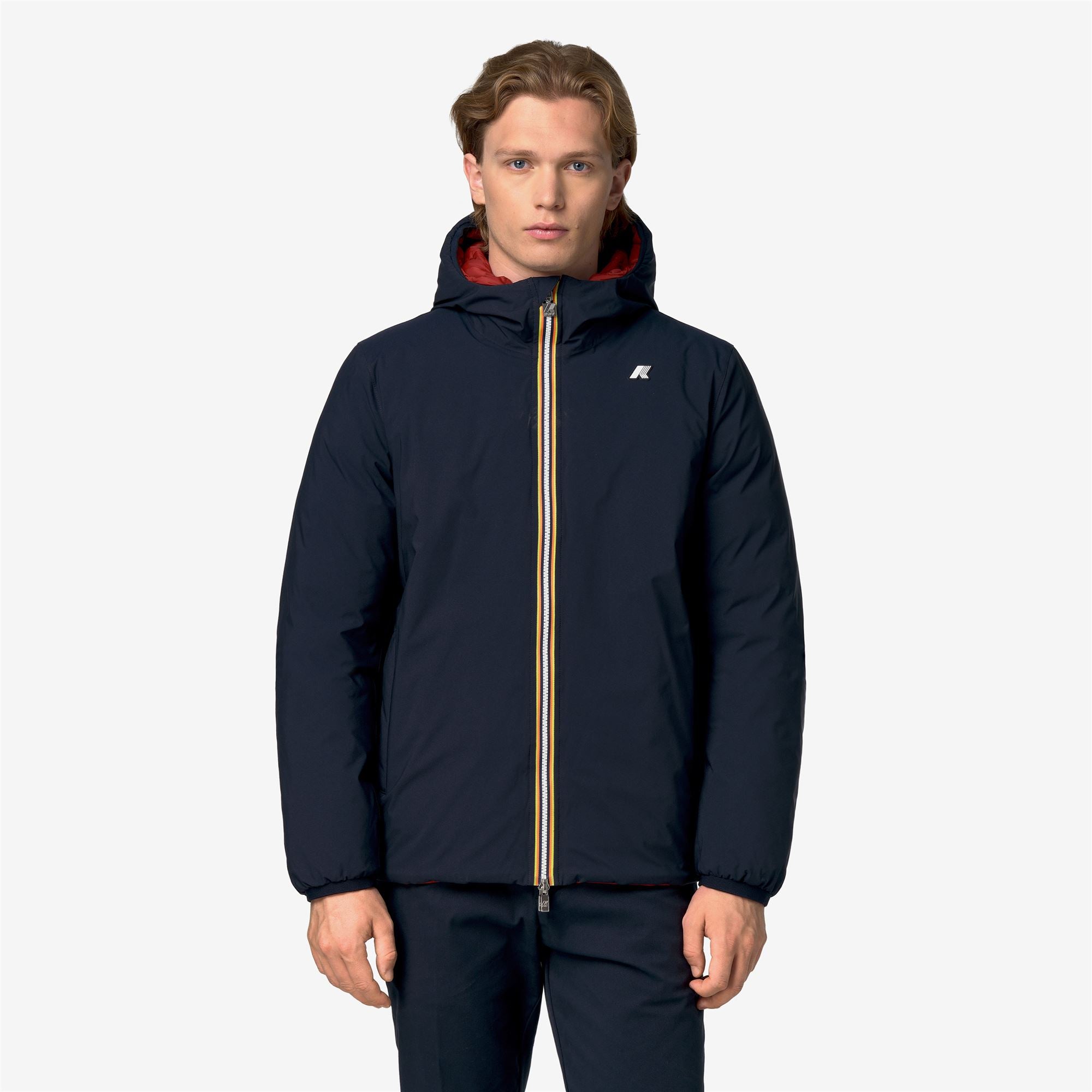 k-way-jack-st-thermo-double-veste-r-versible-homme-blue-depth-red-dk-chili image 1