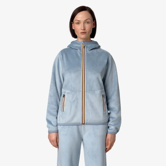 k-way-lily-velour-polar-double-veste-r-versible-femme-blue image 1