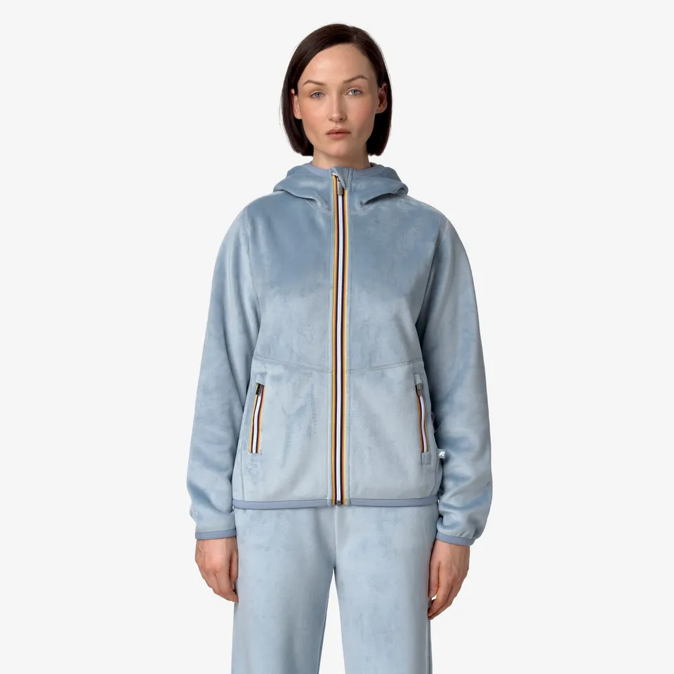 k-way-lily-velour-polar-double-veste-r-versible-femme-blue image 1