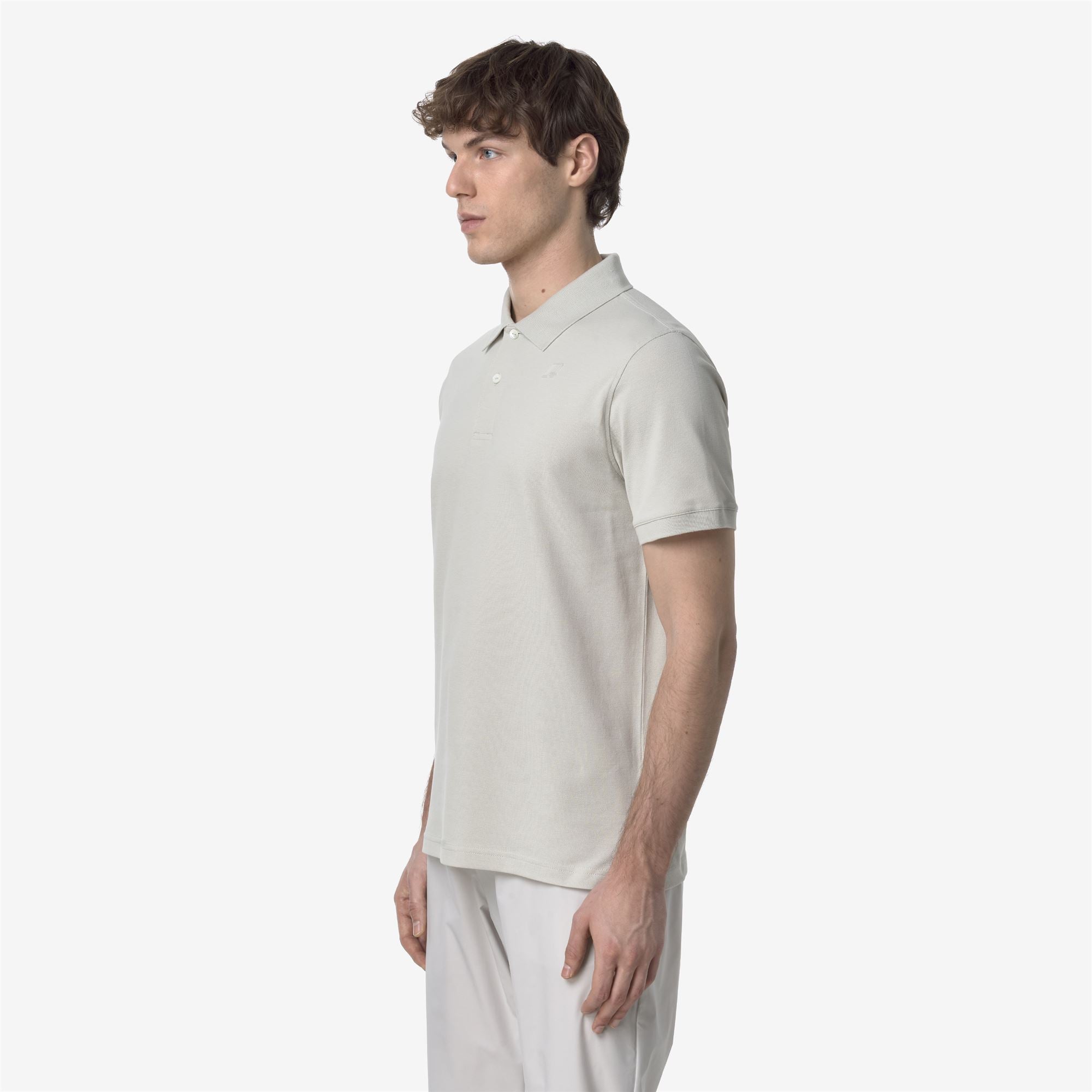 k-way-amedee-piqu-slim-polo-homme-beige-lt image 2