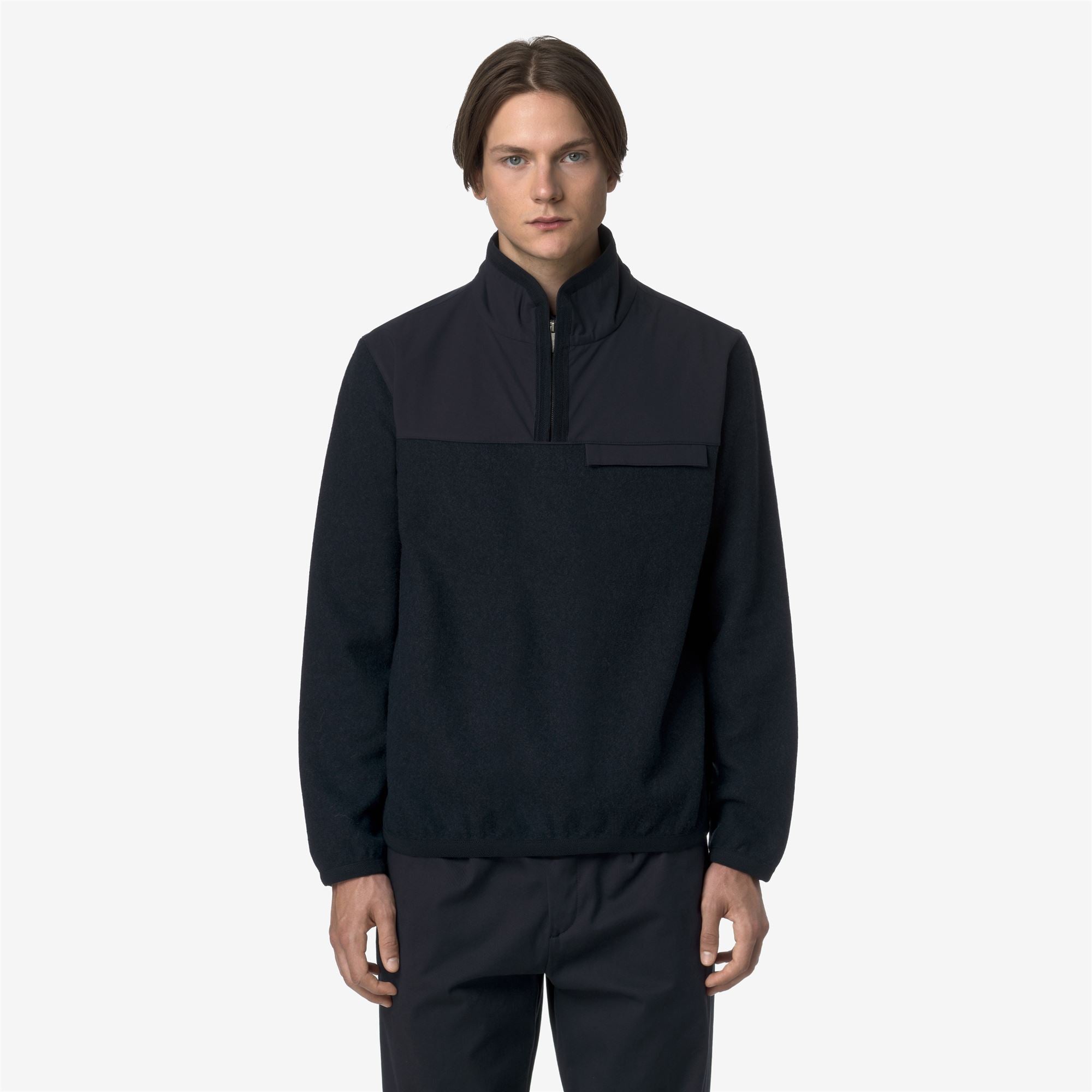 k-way-fleury-wool-nylon-mix-pull-over-homme-blue-depth image 1