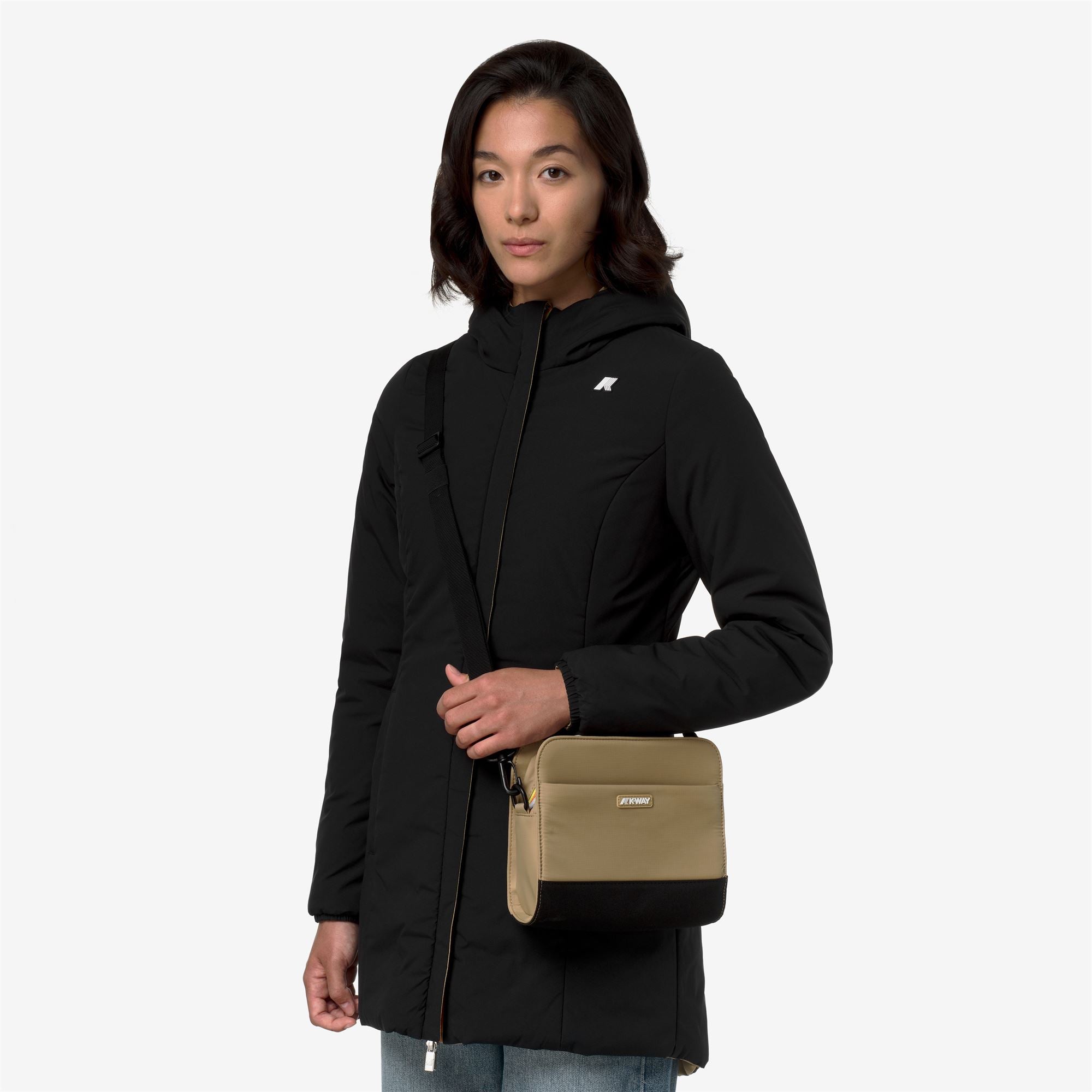 k-way-marybell-sacoche-femme-beige-khaki image 3