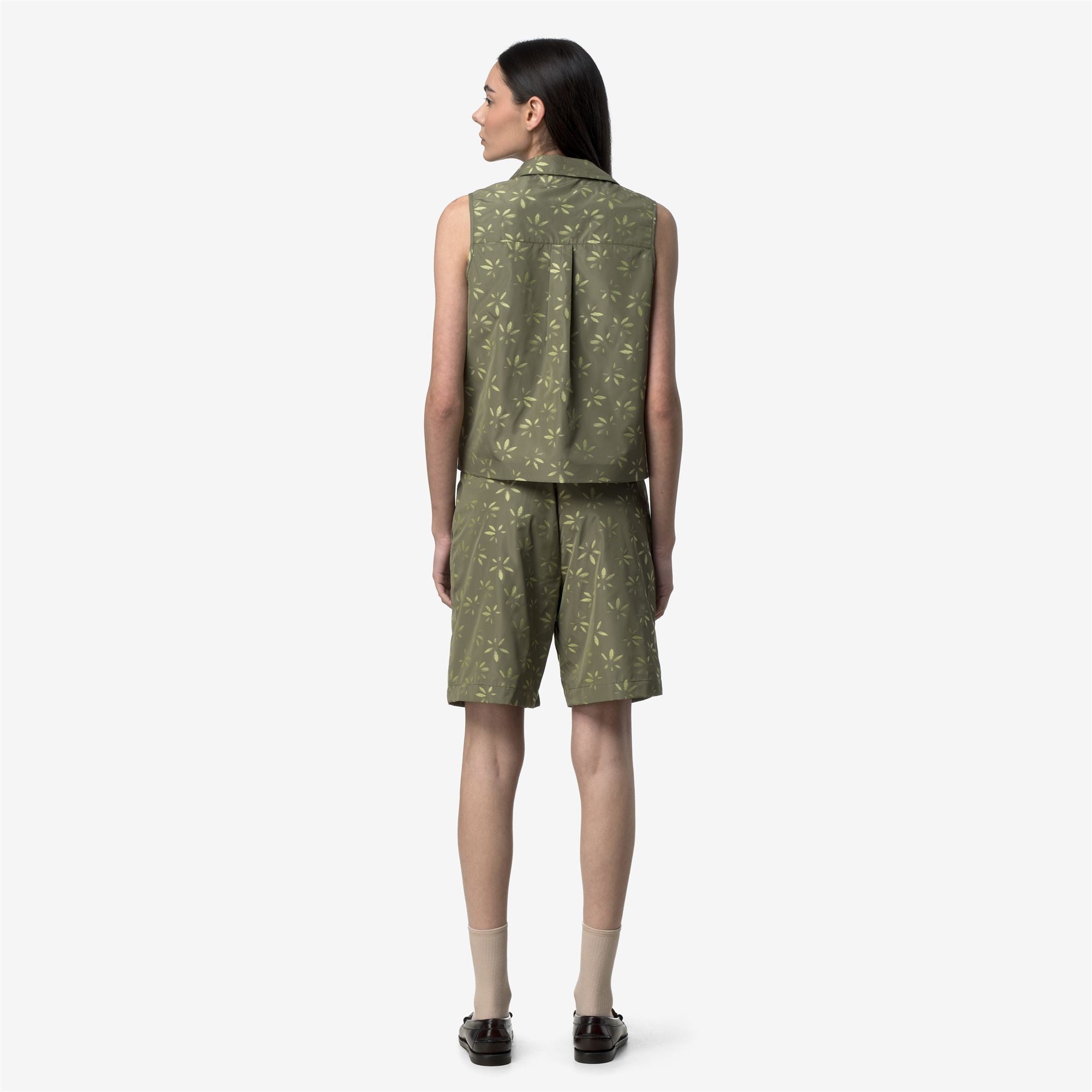 k-way-anty-emby-jacquard-haut-femme-green-lime-jacquard image 3