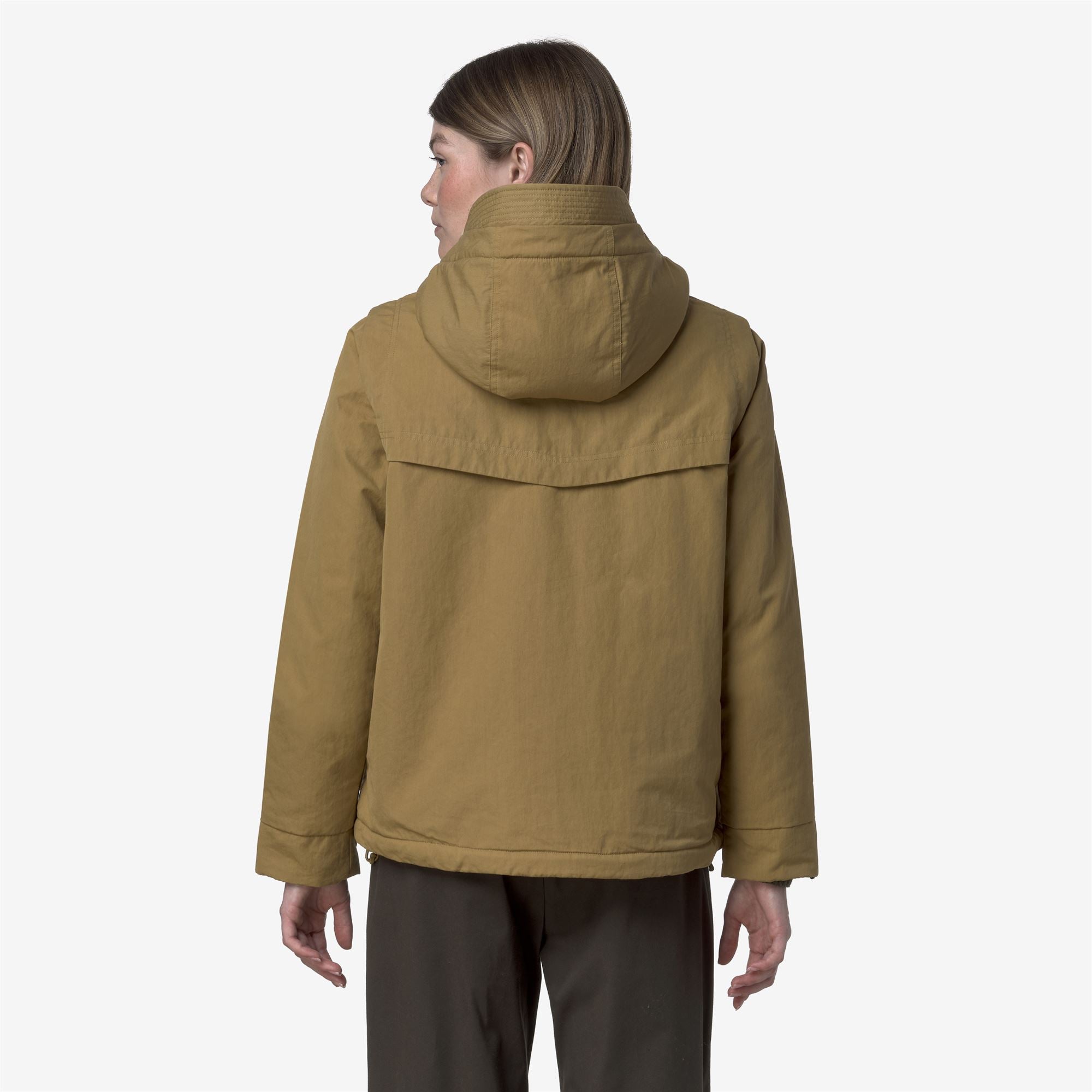 k-way-ideler-cotton-feel-parka-courte-femme-beige-seed-beige-fur image 3