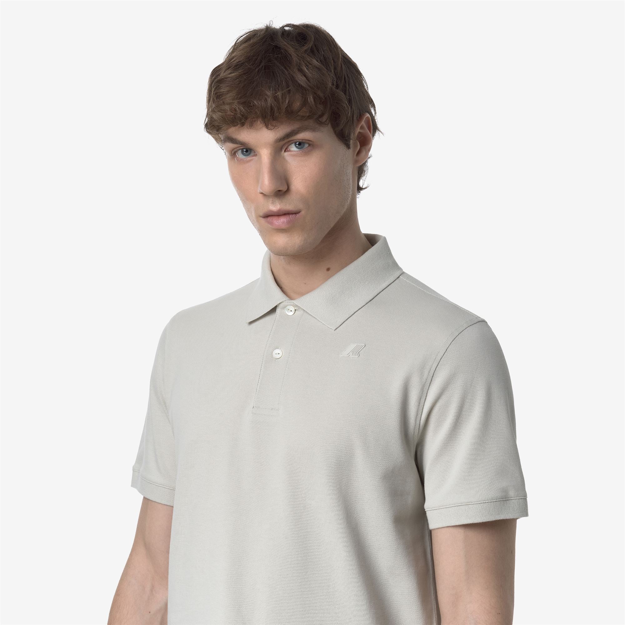 k-way-amedee-piqu-slim-polo-homme-beige-lt image 4