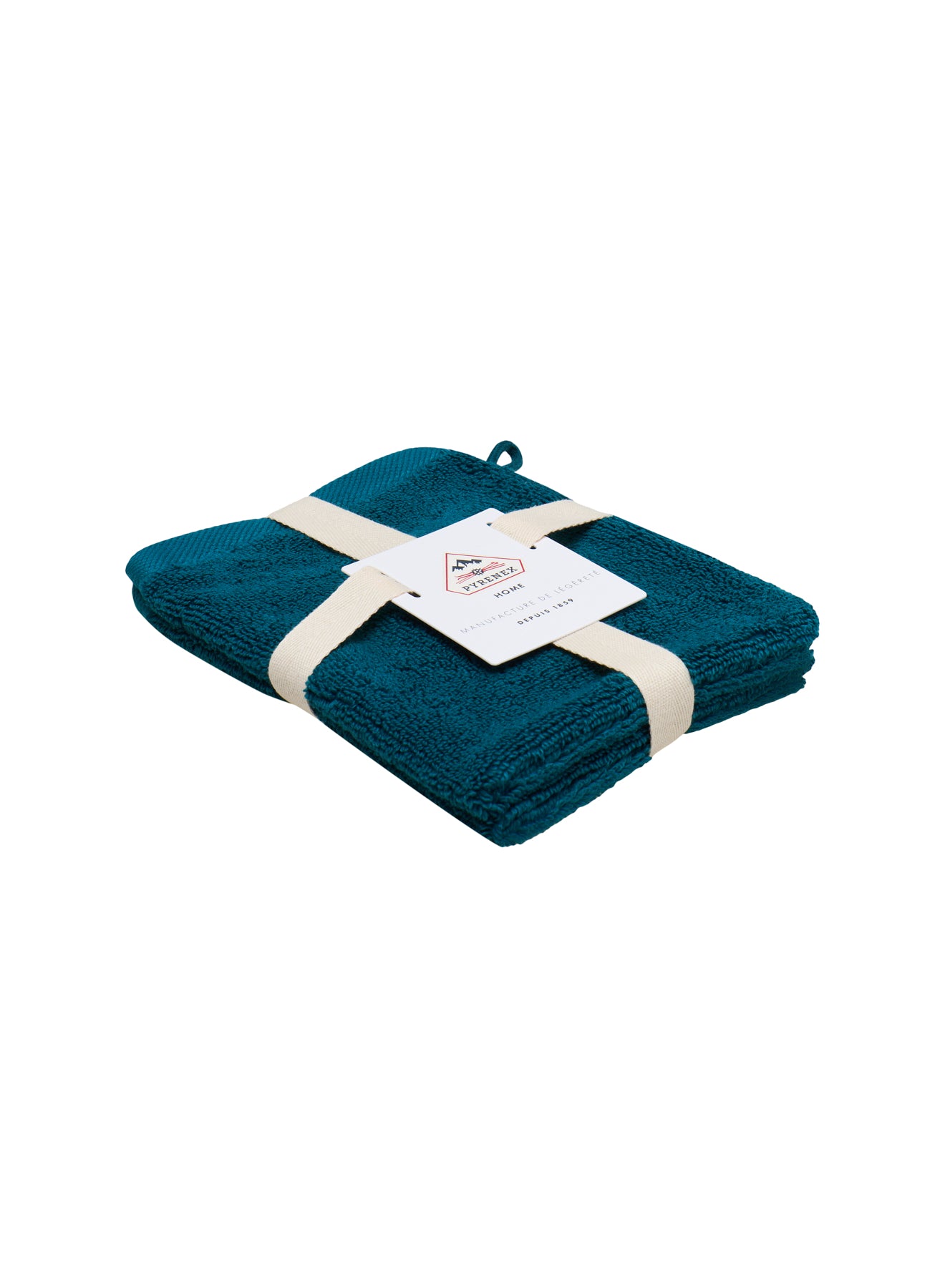 pyrenex-set-de-deux-gants-de-toilette-hana-bleu-paon image 2