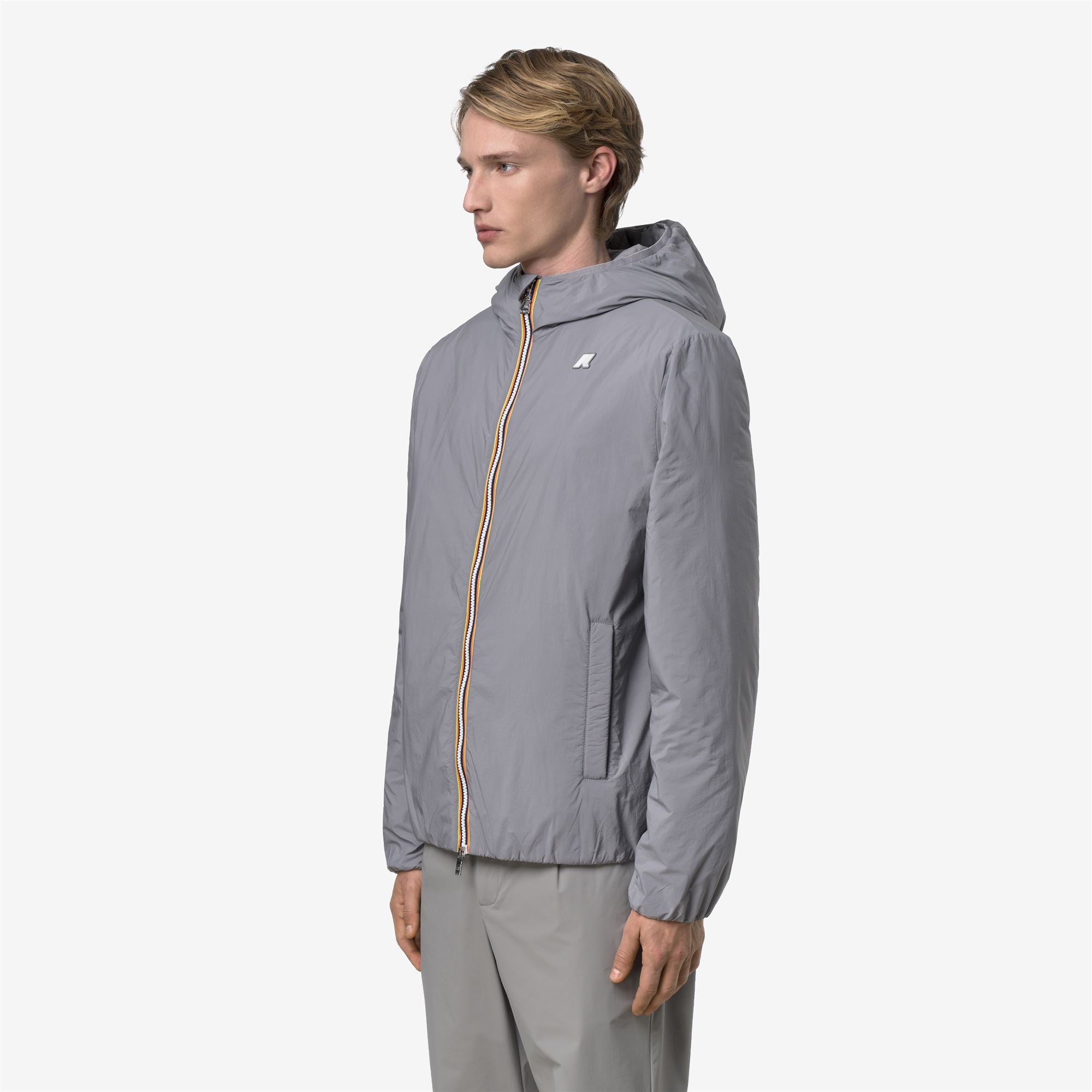 k-way-jack-plain-warm-veste-courte-homme-grey-frost image 2