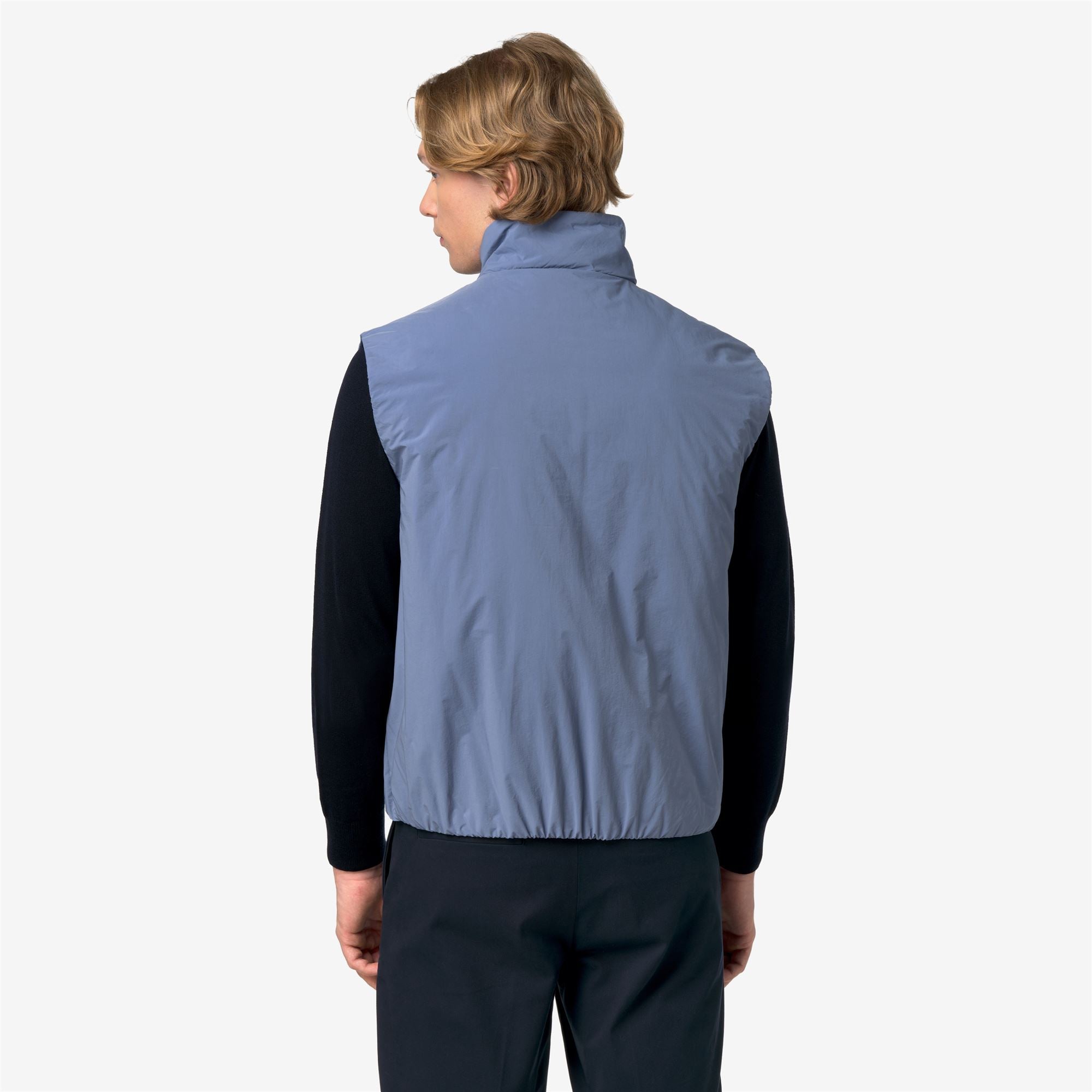 k-way-valen-plain-warm-gilet-homme-blue-wild image 3