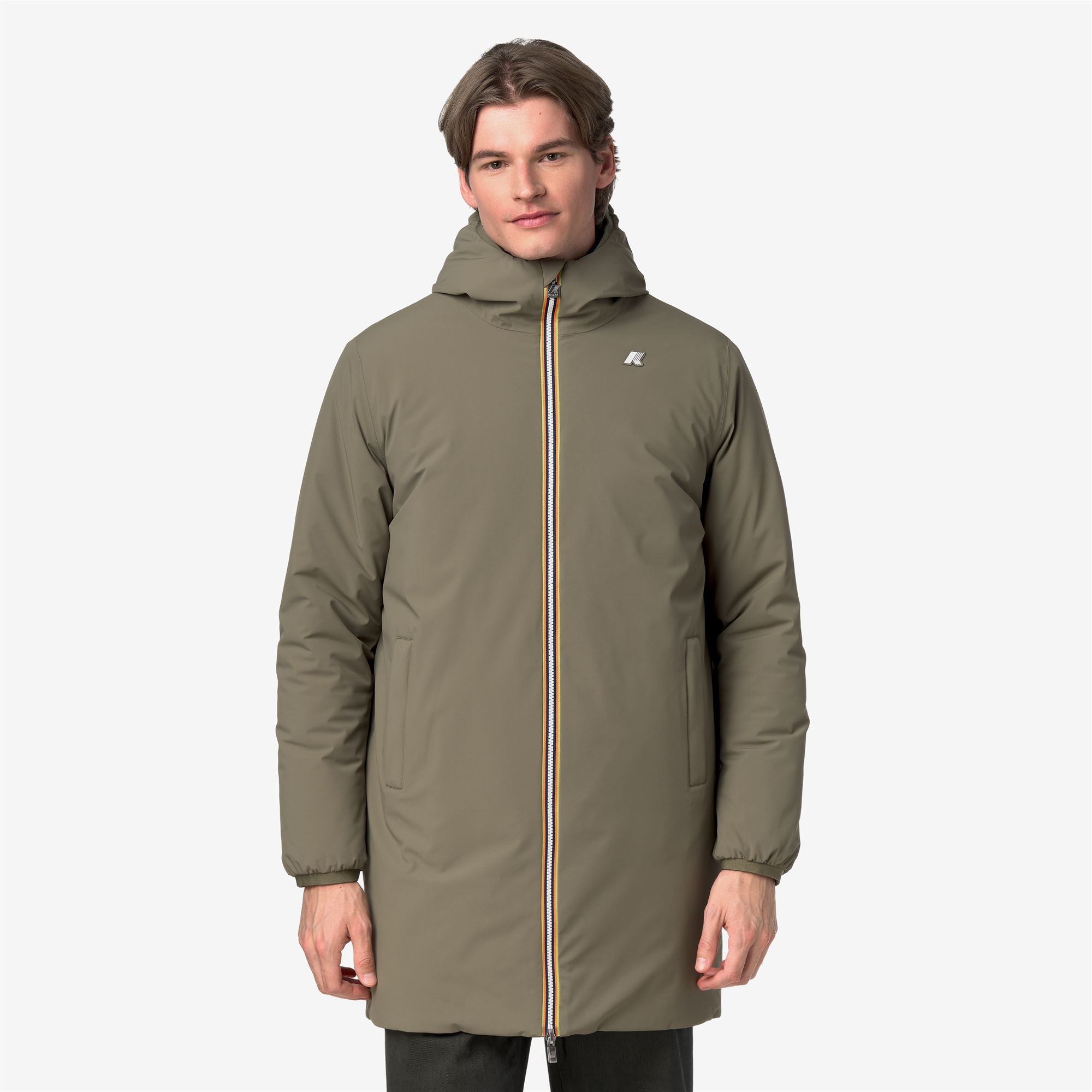k-way-jacob-st-warm-double-veste-3-4-homme-r-versible-vert-arm-e image 1