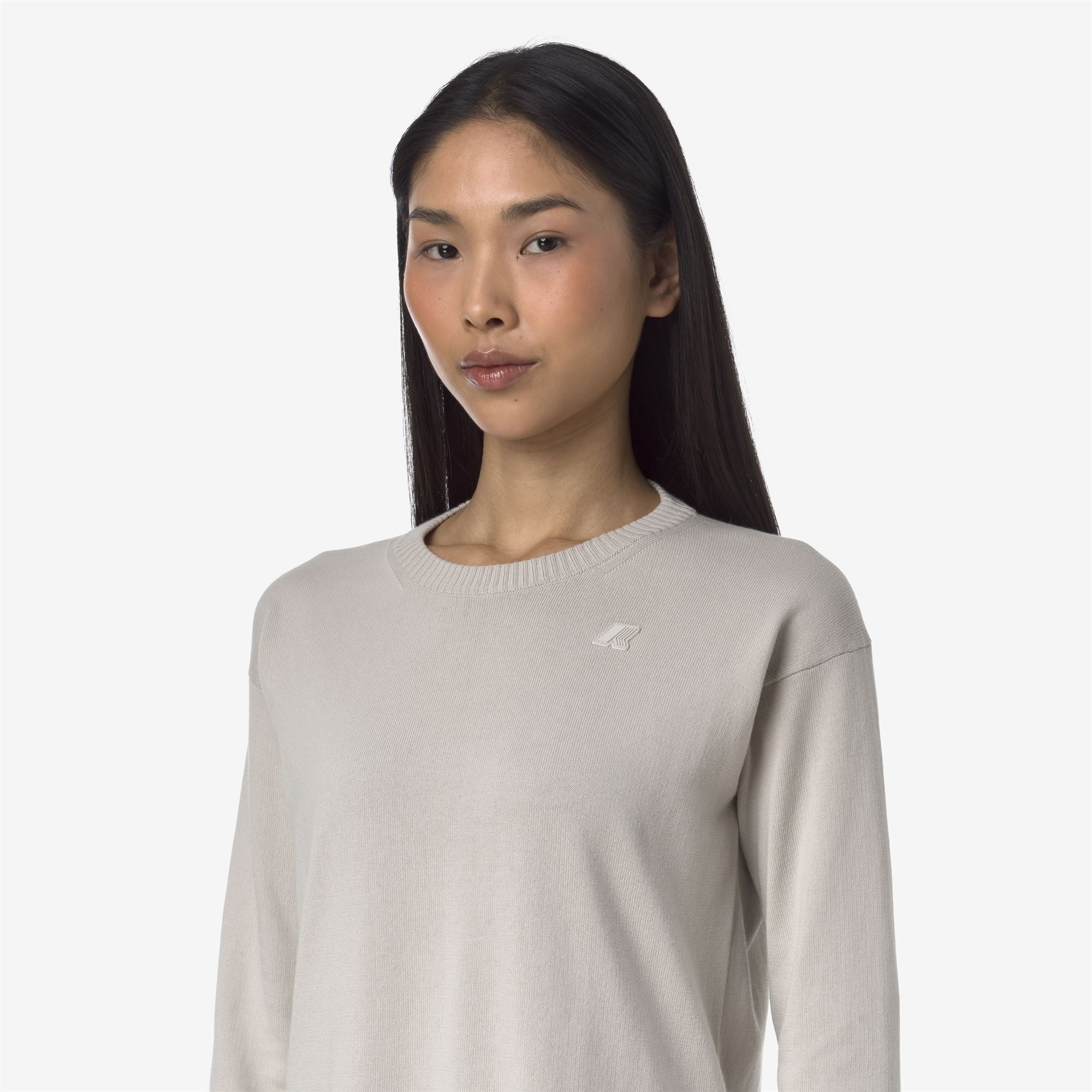 k-way-domitine-cotton-ps-pull-crop-femme-beige-lt image 4