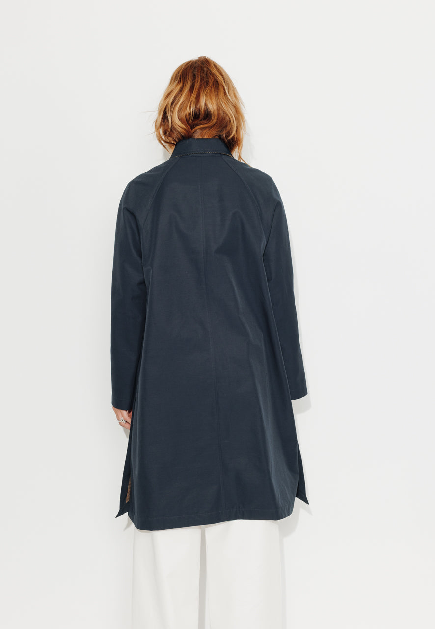 trench-coat-parrotia-imperm-able-mi-long-coton-marine image 3