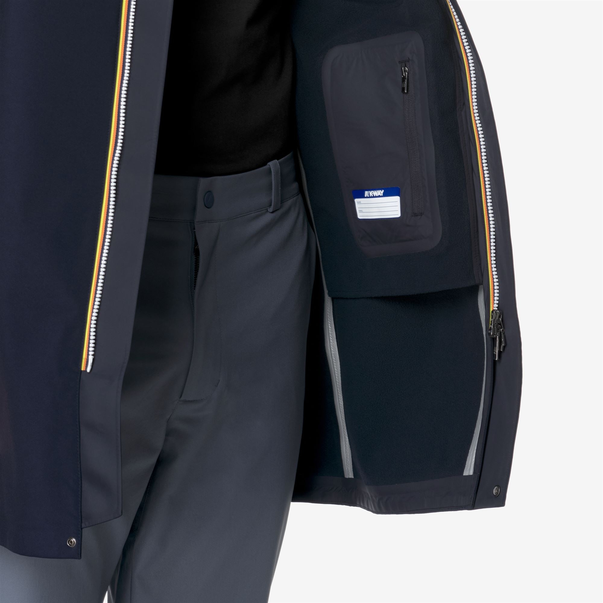 k-way-thomas-bonded-veste-longue-homme-blue-depth image 4