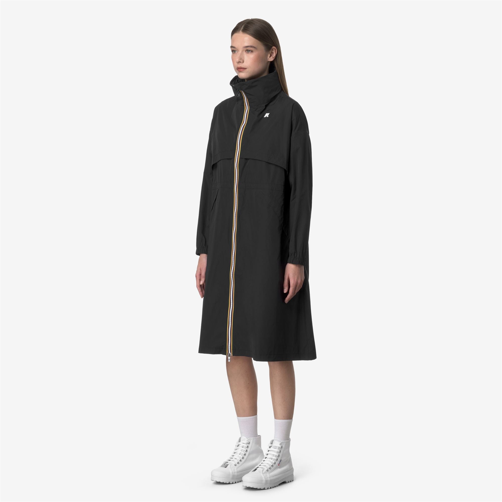 k-way-aube-memory-touch-veste-longue-femme-black-pure image 2