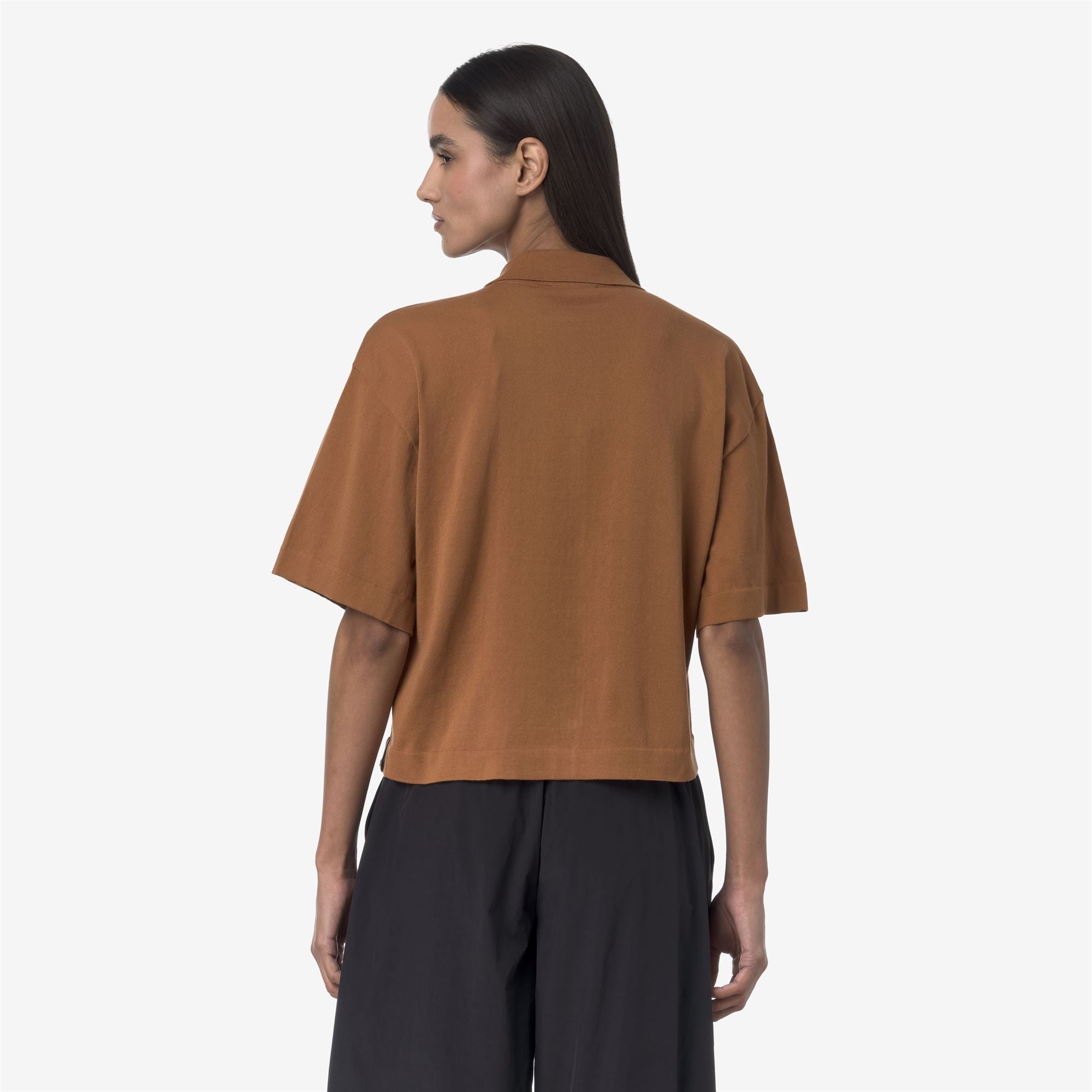 k-way-carry-veste-maille-femme-brown-bran image 3