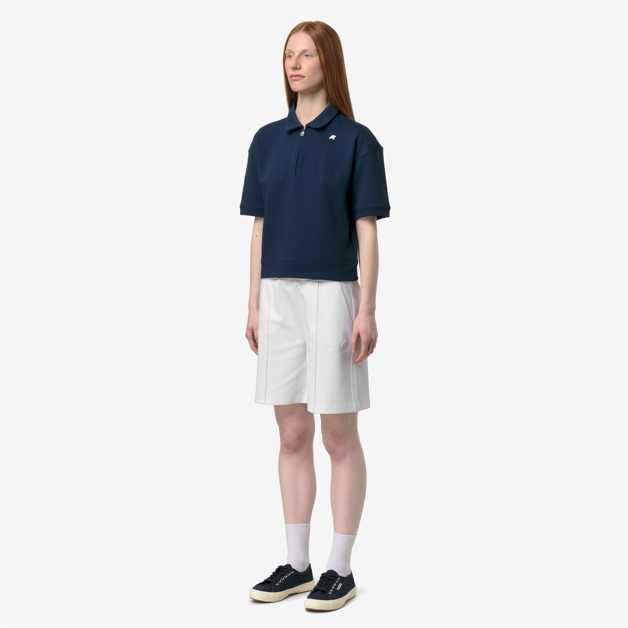 k-way-lozany-interlock-polo-femme-blue-insignia image 2