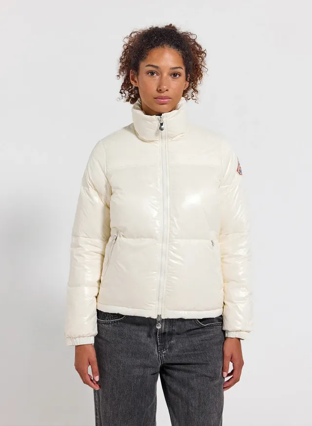 doudoune-femme-pyrenex-goldin-courte-blanche-brillante image 1