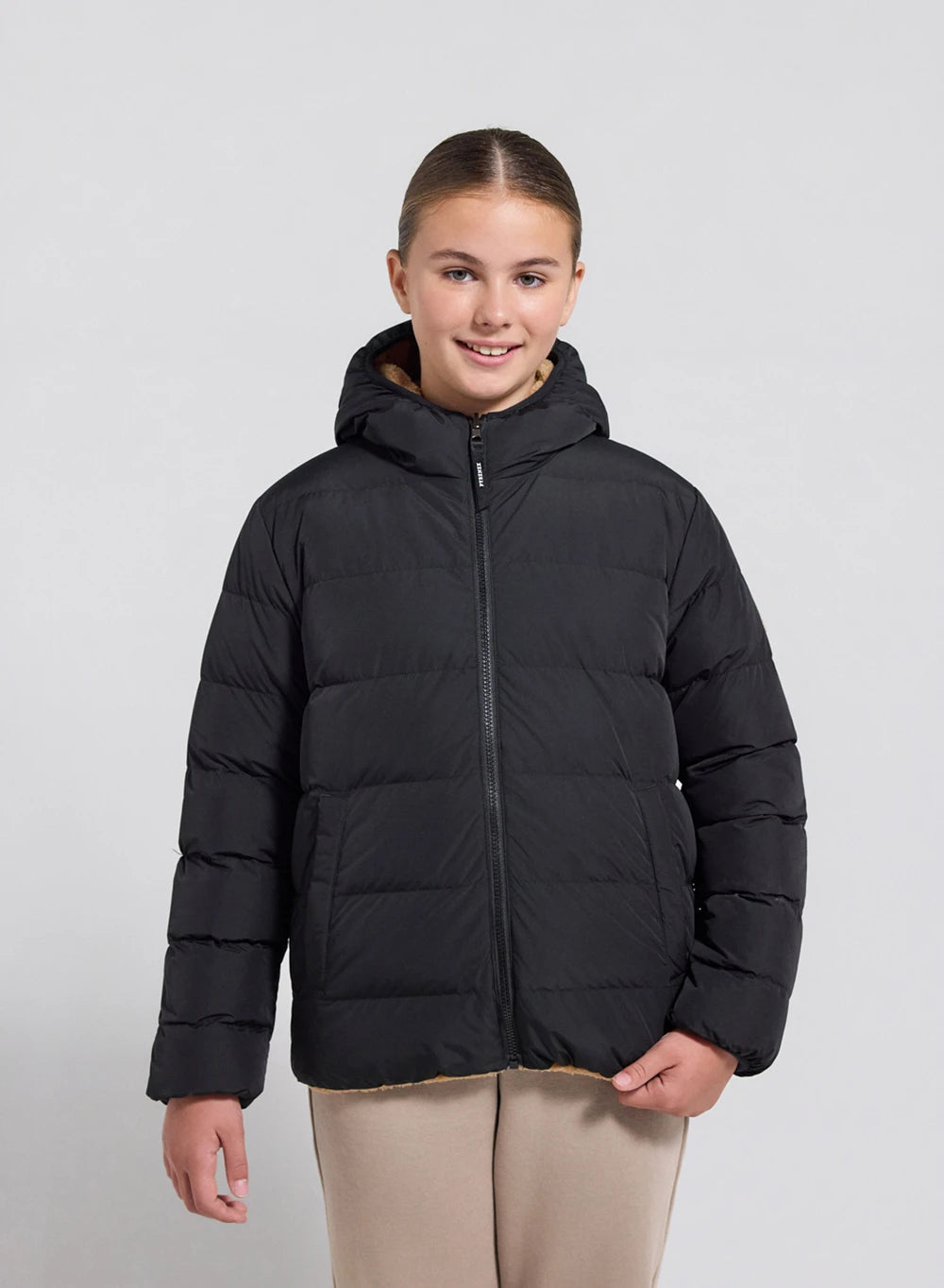 pyrenex-keylinn-noire-r-versible-enfant-doudoune-sherpa image 2