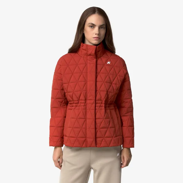 k-way-selene-diamond-quilted-warm-veste-mi-longue-femme-red-dk-chili image 1