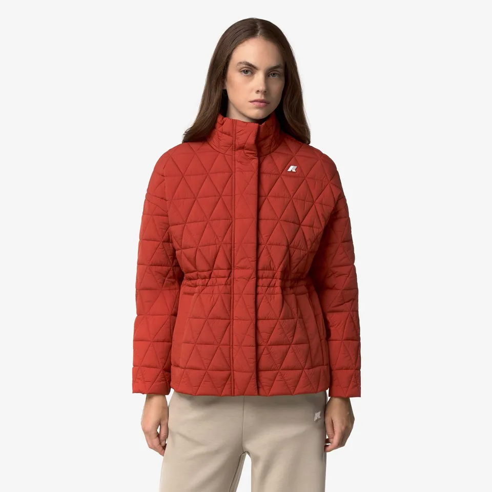 k-way-selene-diamond-quilted-warm-veste-mi-longue-femme-red-dk-chili image 1