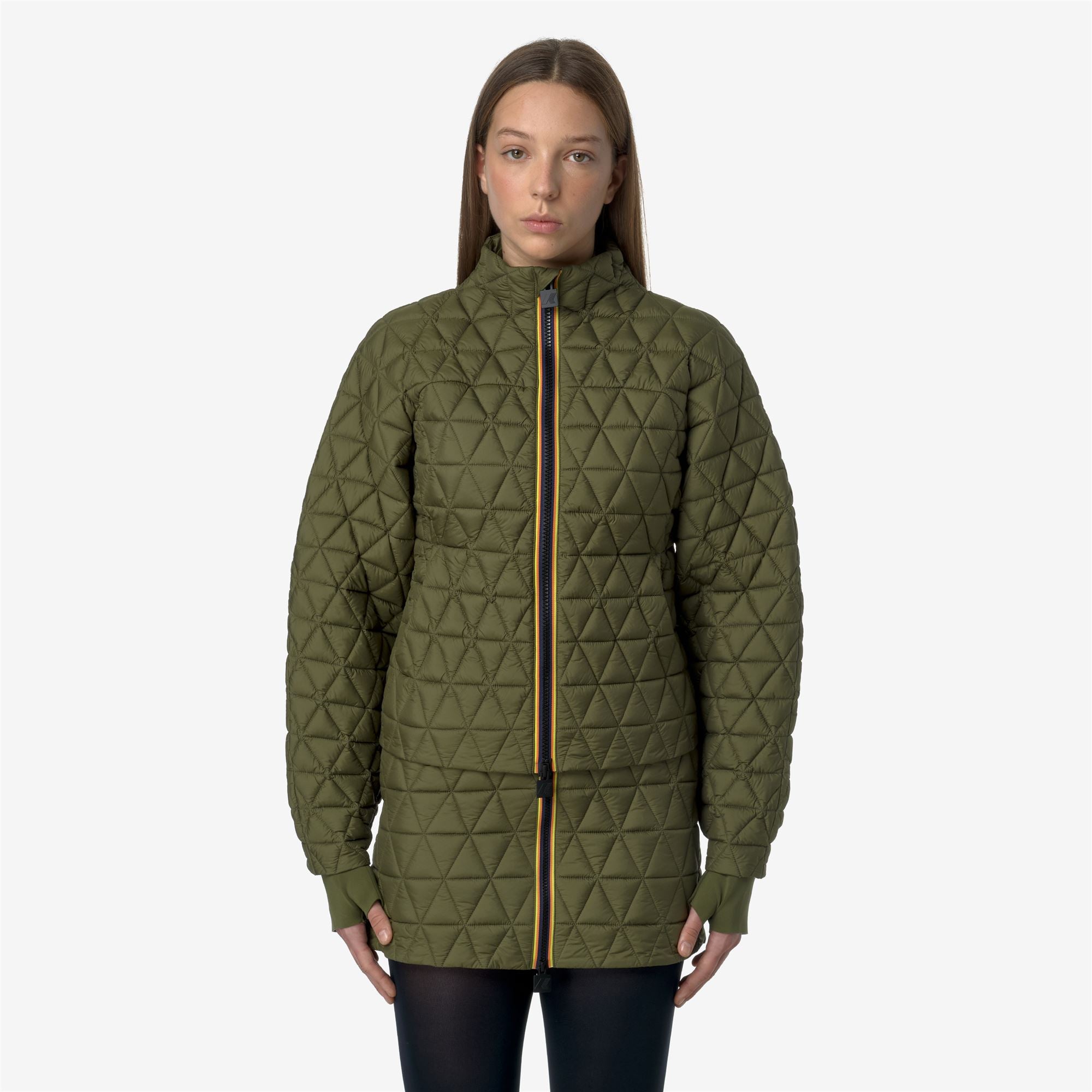 k-way-lilin-tech-thermo-light-veste-courte-femme-green-winter image 1