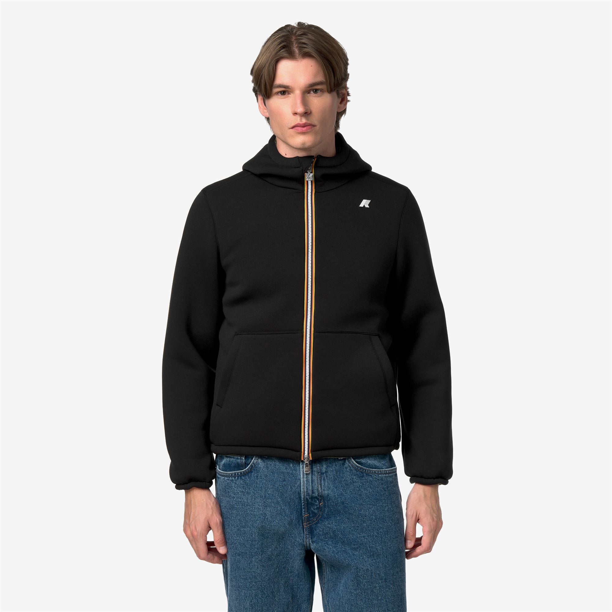 k-way-jack-spacer-nylon-double-veste-r-versible-homme-black-pure-green-army image 1