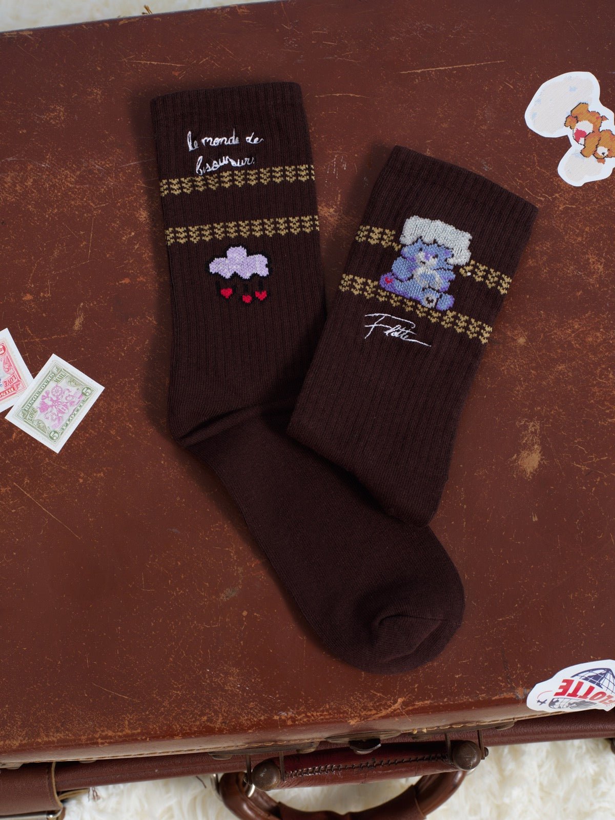 flotte-chaussettes-bisounours-hautes-coton-mixte image 5