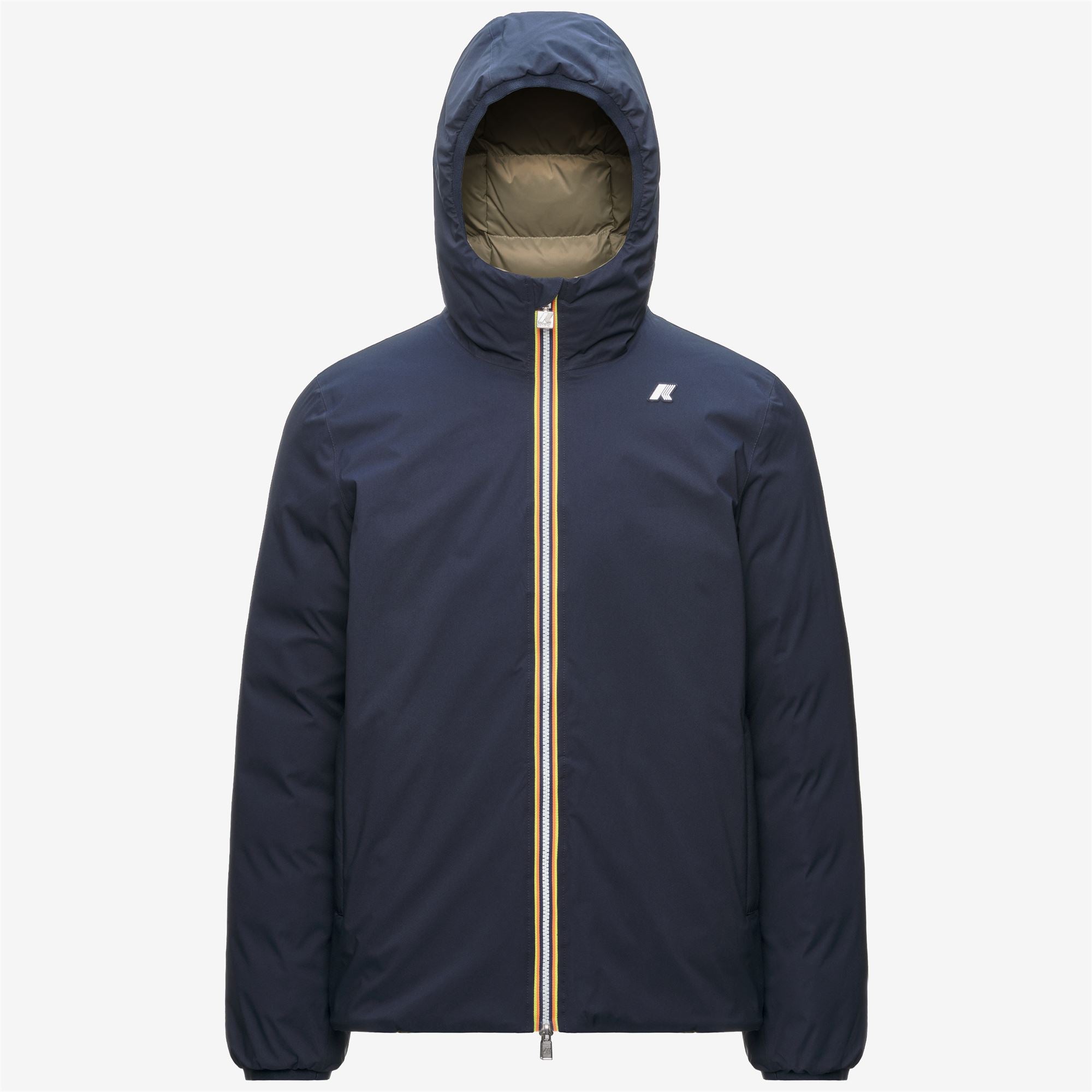 k-way-jack-st-thermo-double-veste-courte-homme-blue-depth-green-army image 5