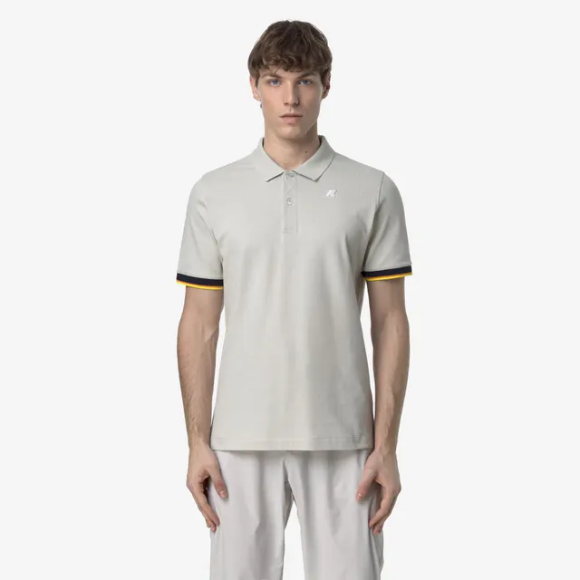k-way-vincent-pique-slim-polo-homme-beige-lt image 1