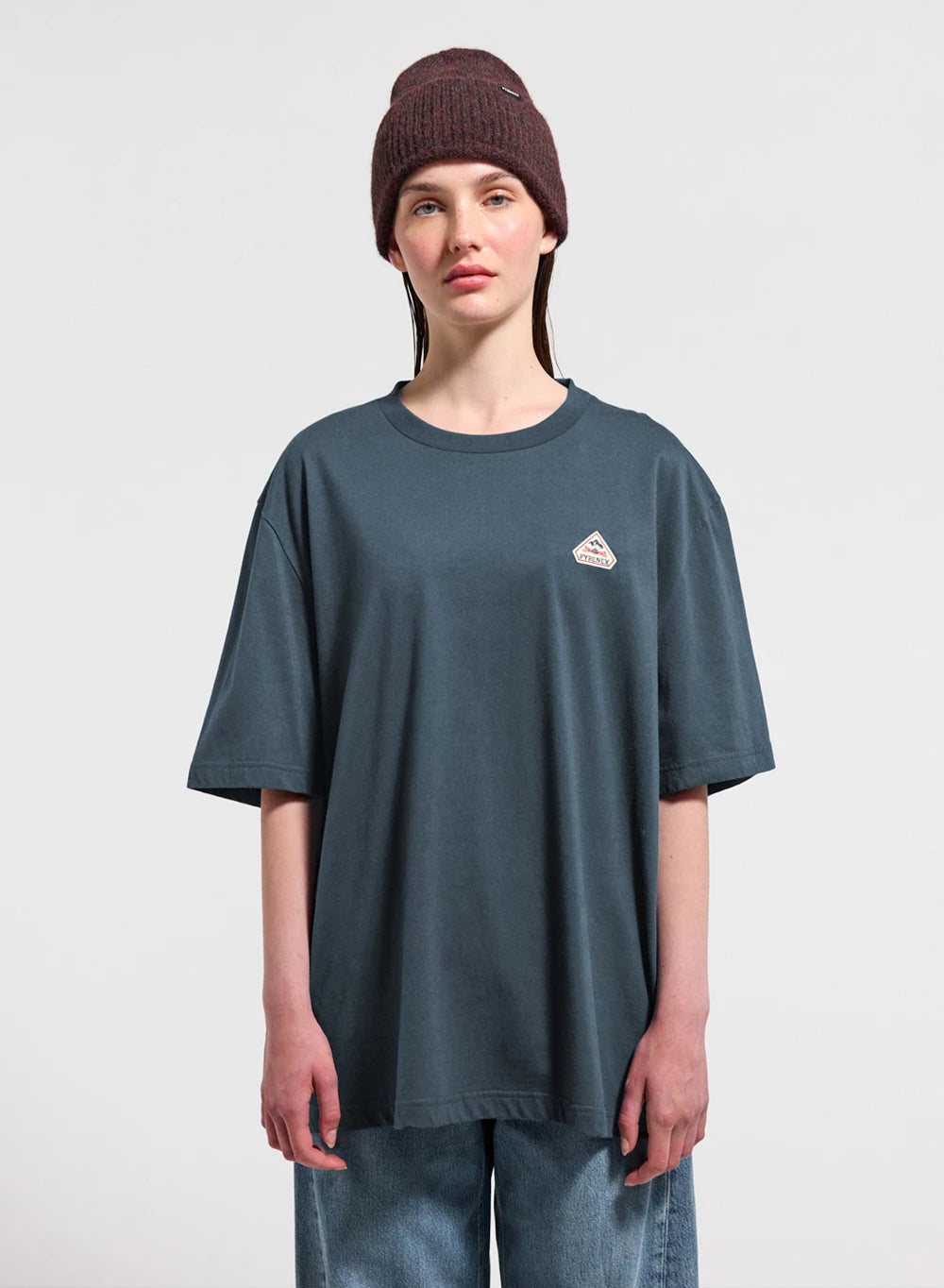 pyrenex-classic-t-shirt-unisexe-bleu-azur-coton-bio image 2