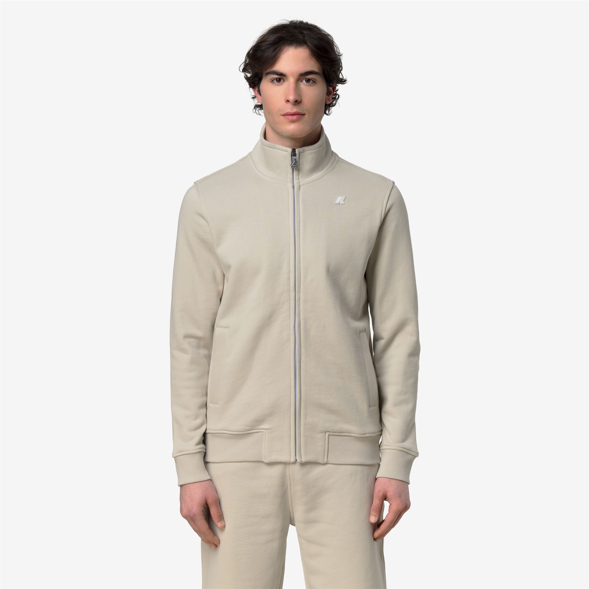 k-way-finn-french-terry-veste-polaire-homme-beige-lt image 1