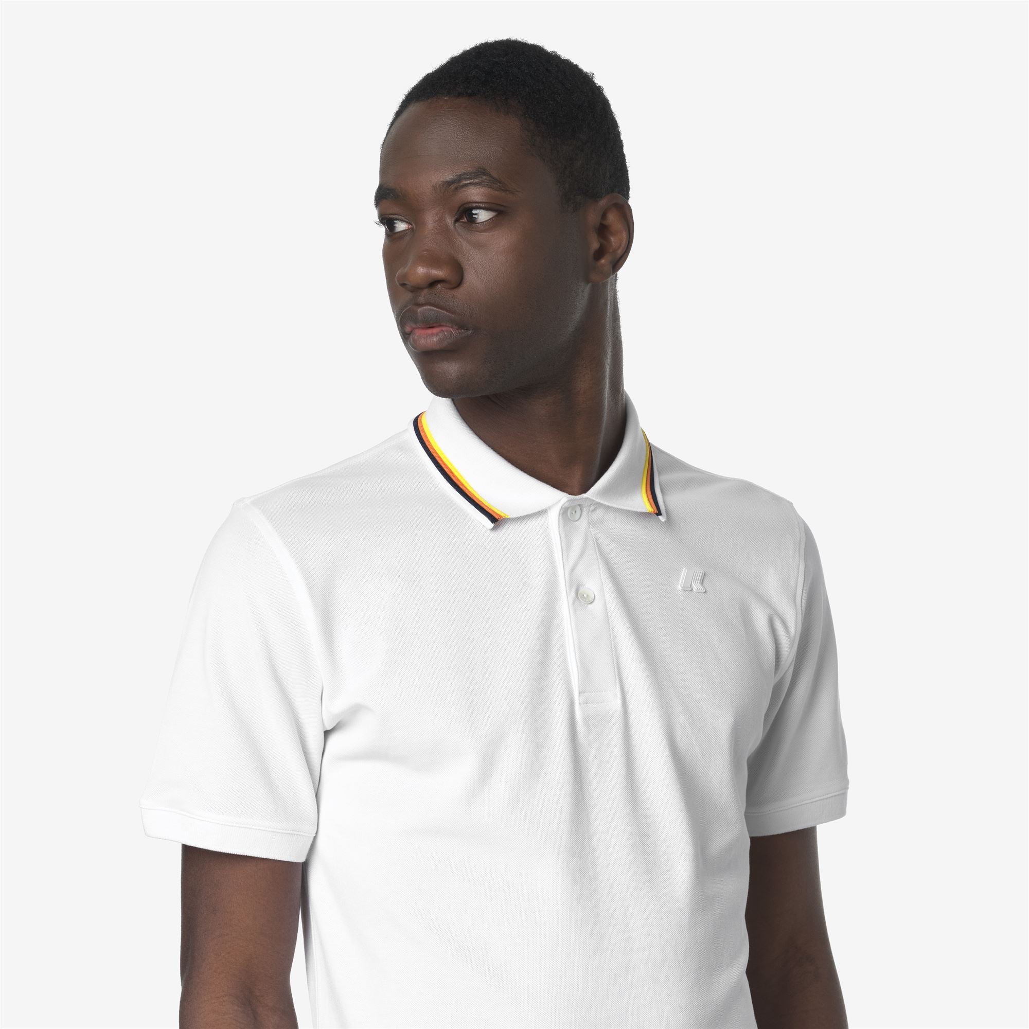 k-way-jud-pique-slim-polo-homme-white image 4