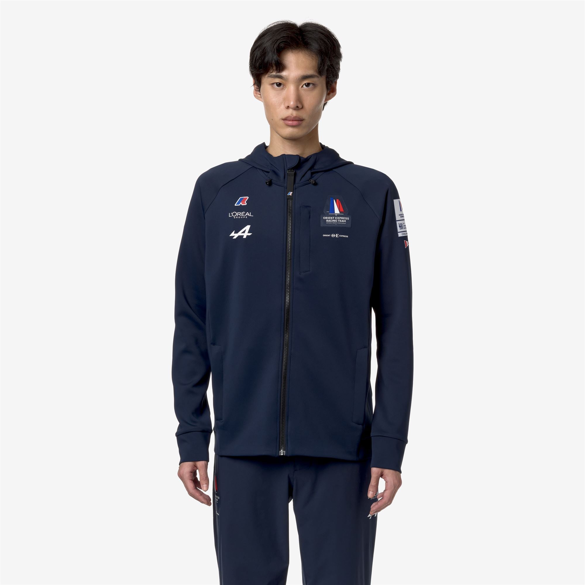 k-way-etaples-orient-express-team-ac-polaire-veste-unisexe-blue-dress image 1