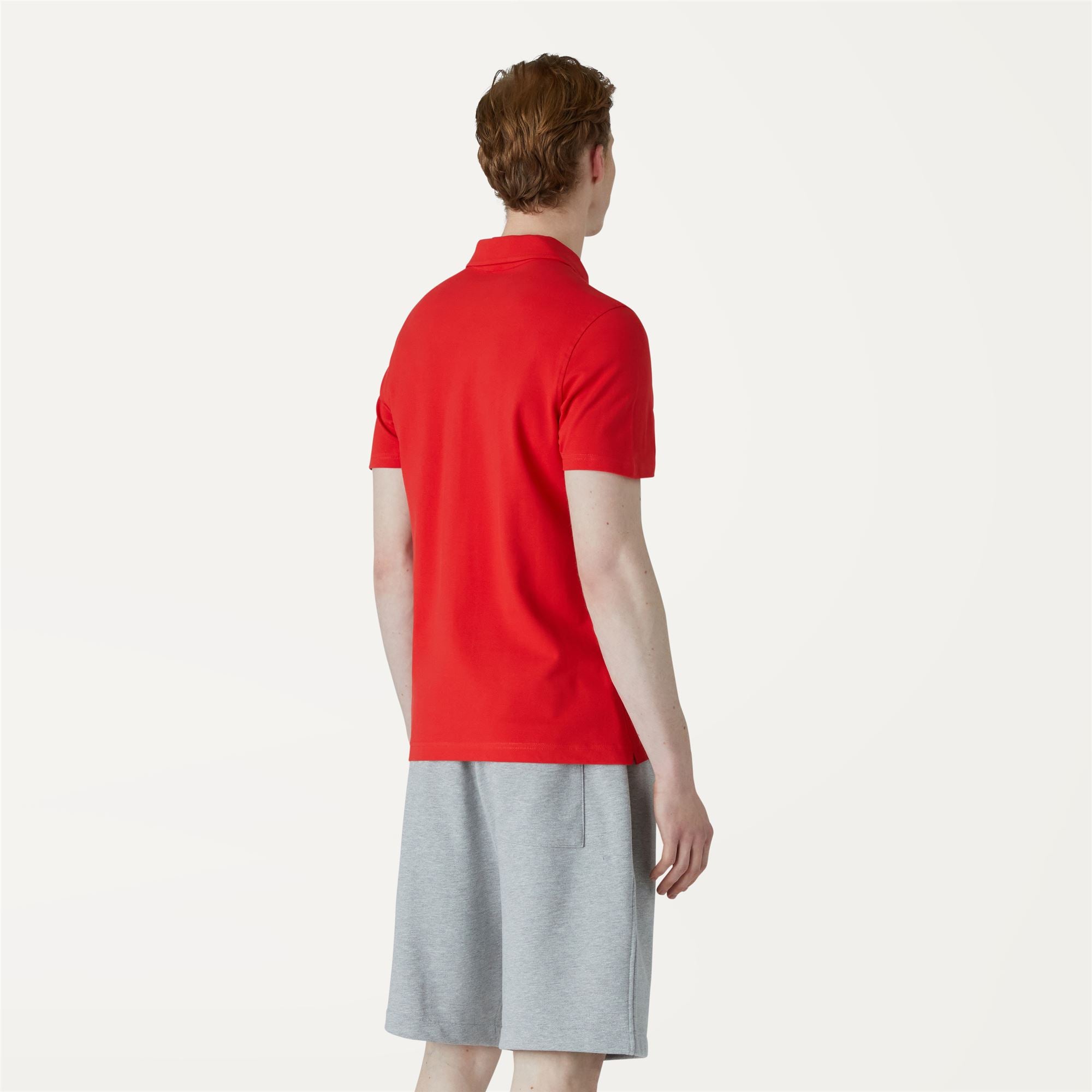 k-way-gr-goire-tape-polo-homme-manches-courtes-red image 3