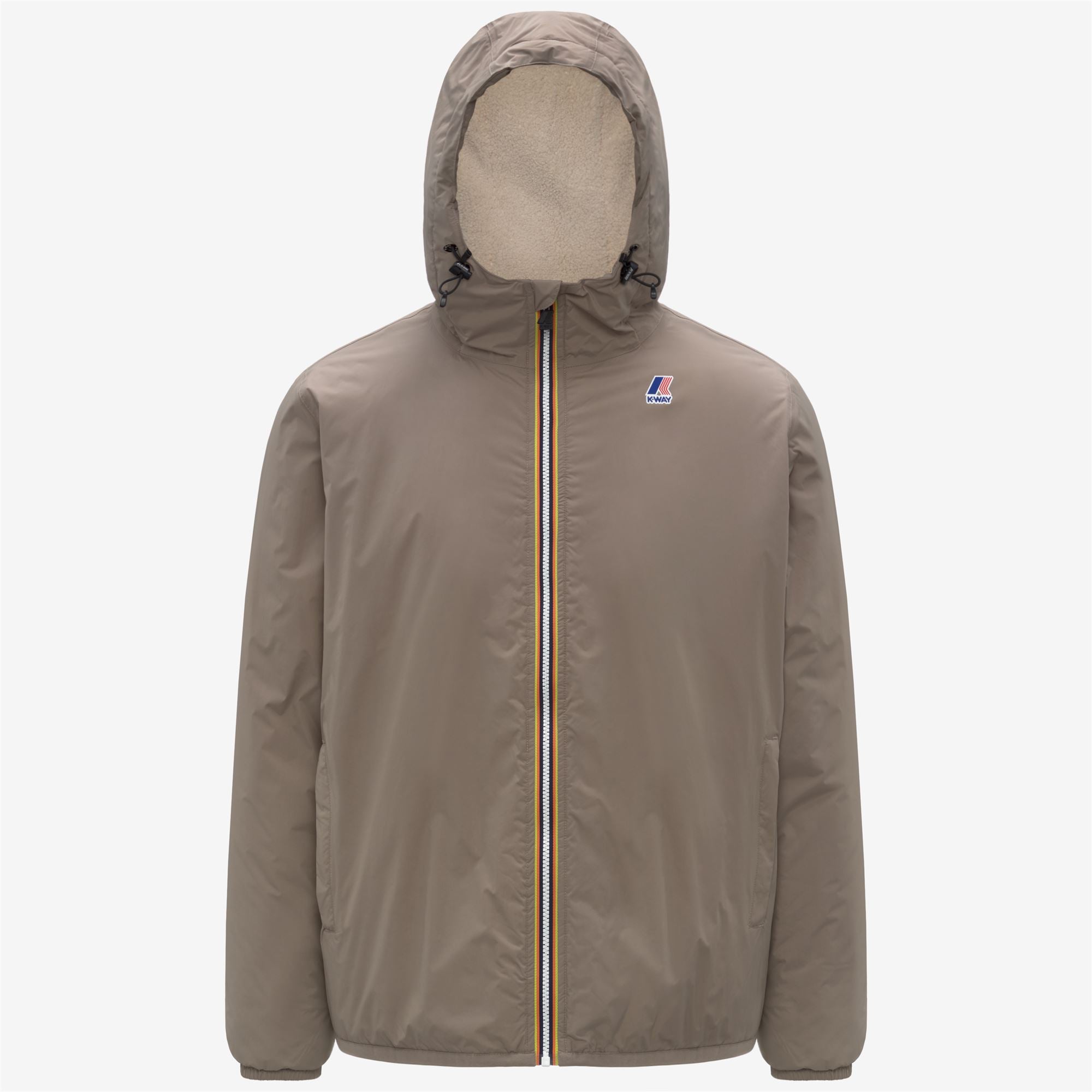 k-way-le-vrai-4-0-claude-orsetto-veste-mi-saison-unisexe-beige-taupe image 3