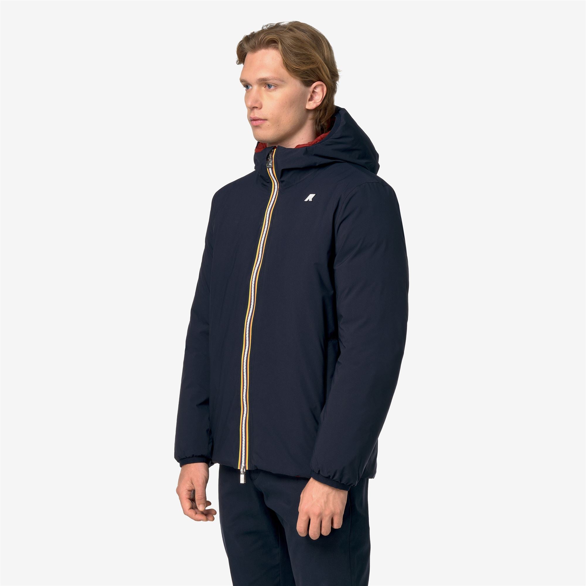 k-way-jack-st-thermo-double-veste-r-versible-homme-blue-depth-red-dk-chili image 2